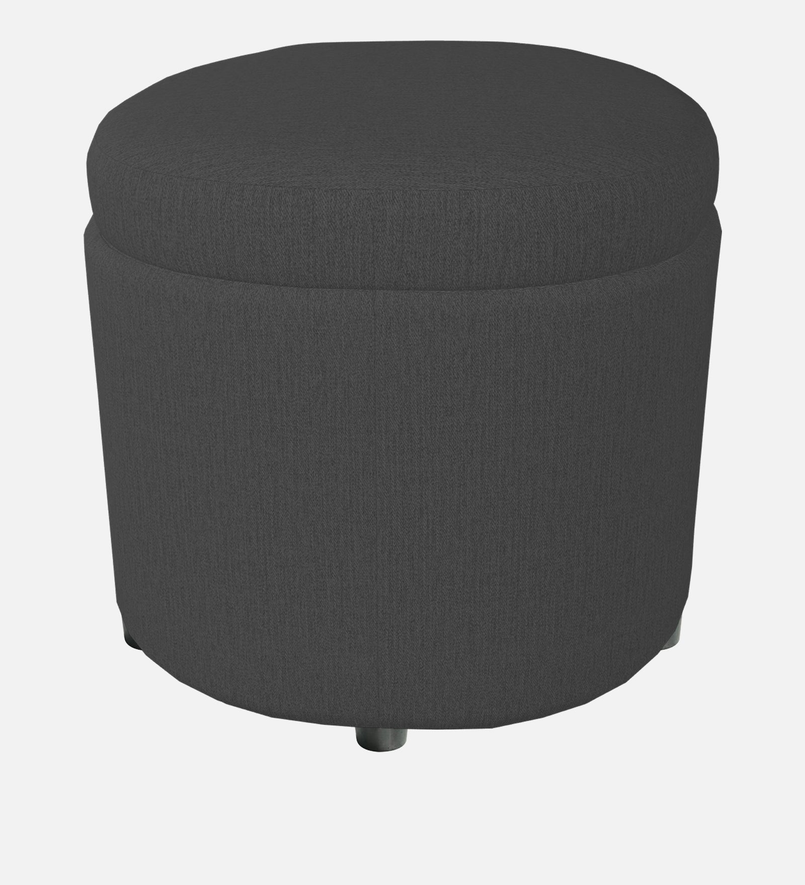 Ruggy Fabric Storage Ottoman in Charcoal Grey Colour - Febonic Living