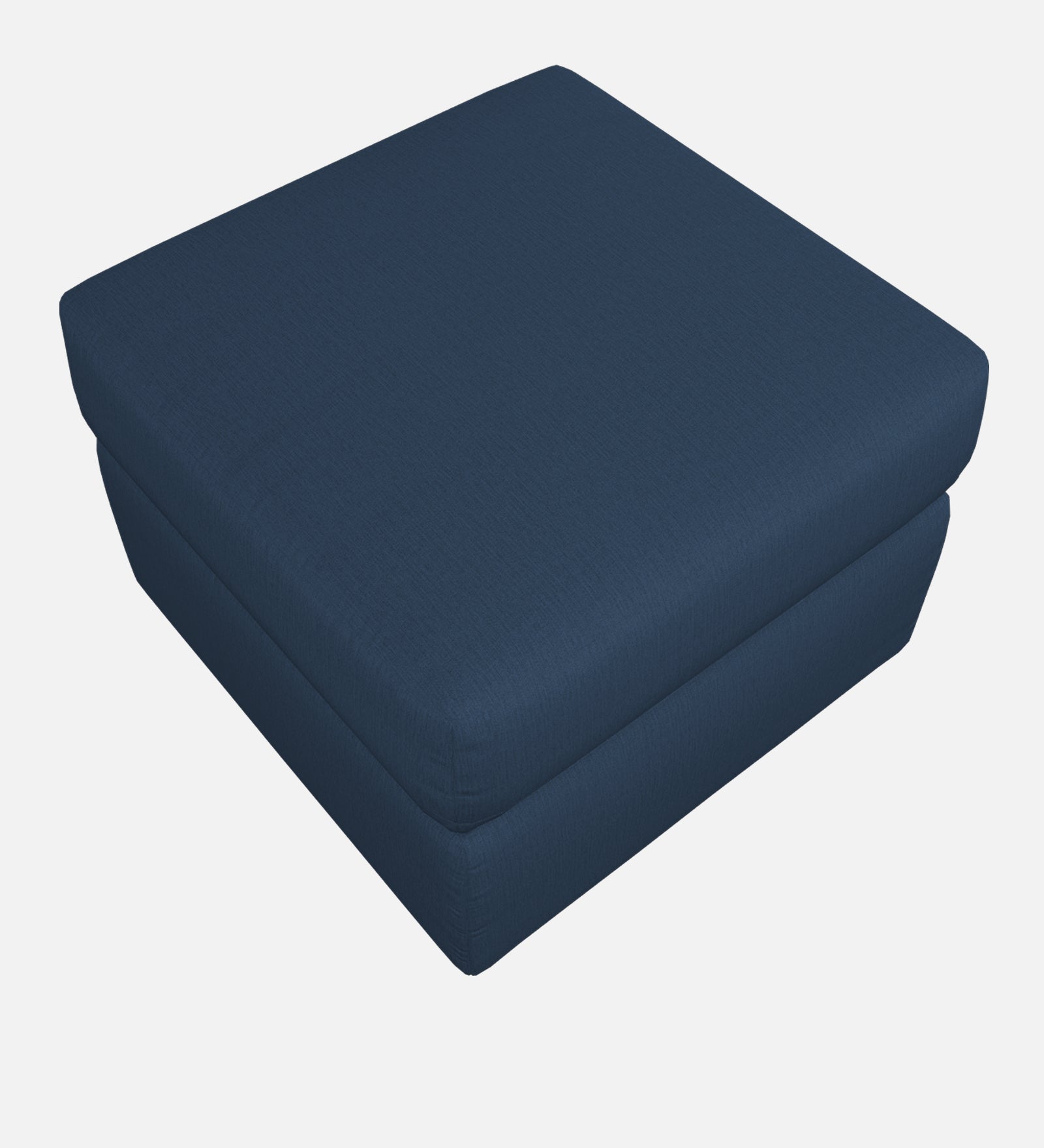 Penny Fabric Ottoman In Denim Blue Colour With Storage - Febonic Living