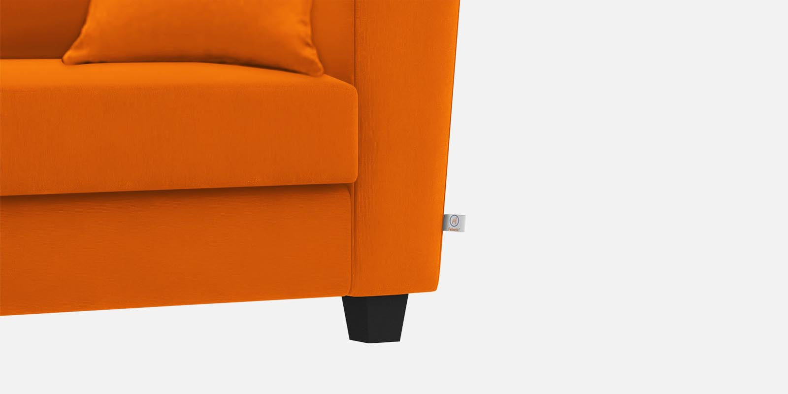 Daku Fabric 3 Seater Sofa In Vivid Orange Colour - Febonic Living