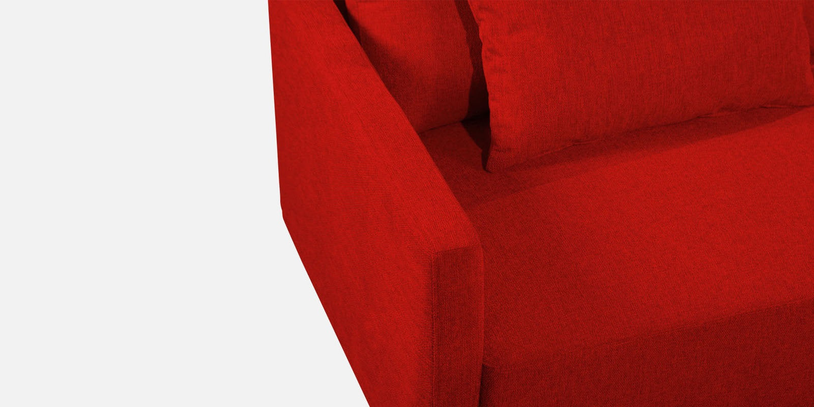 Kera Fabric RHS Sectional Sofa (3+Lounger) In Ruby Red Colour