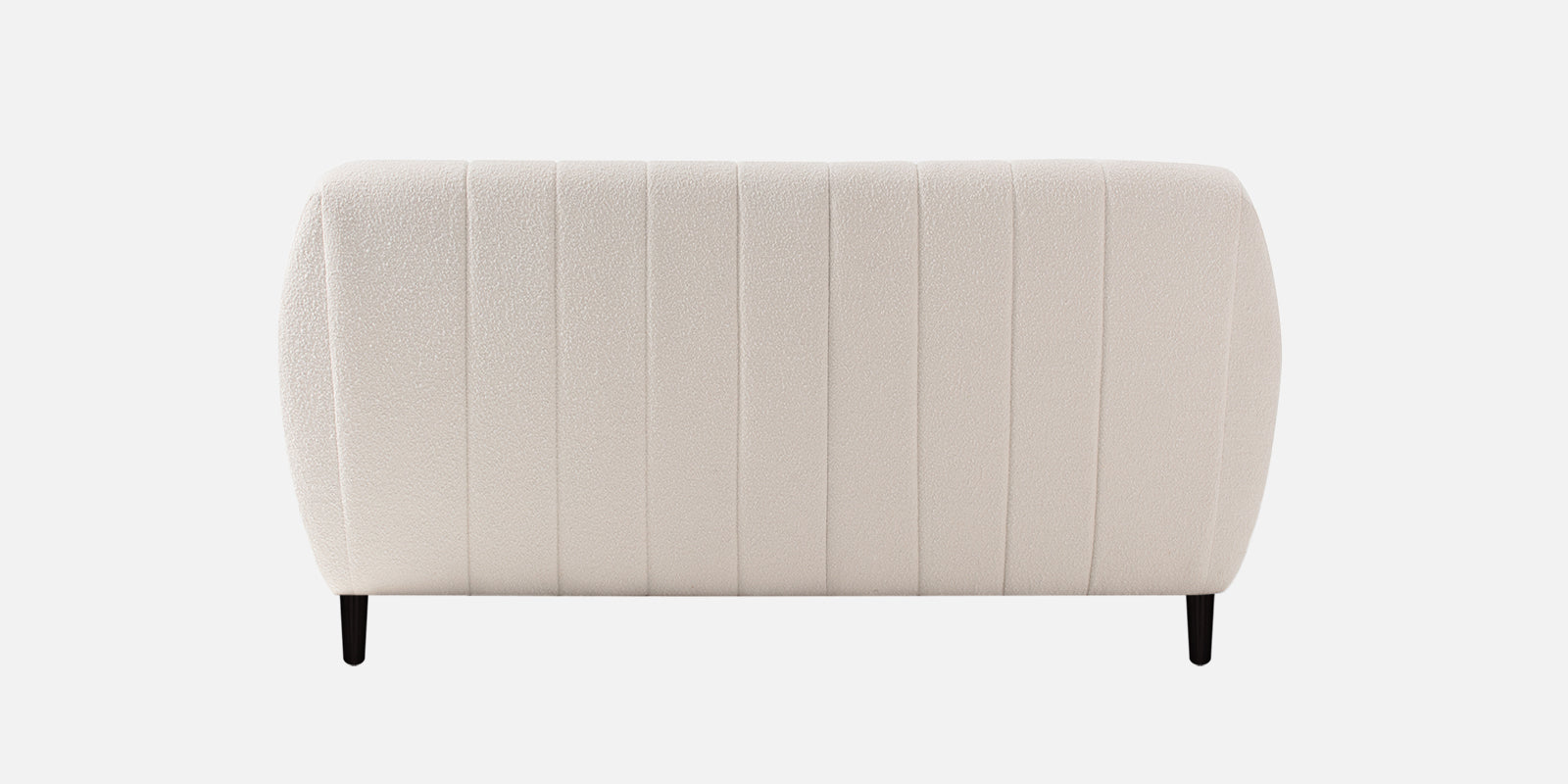 Nesco Boucle Fabric 2 Seater Sofa In Bright White Colour - Febonic Living