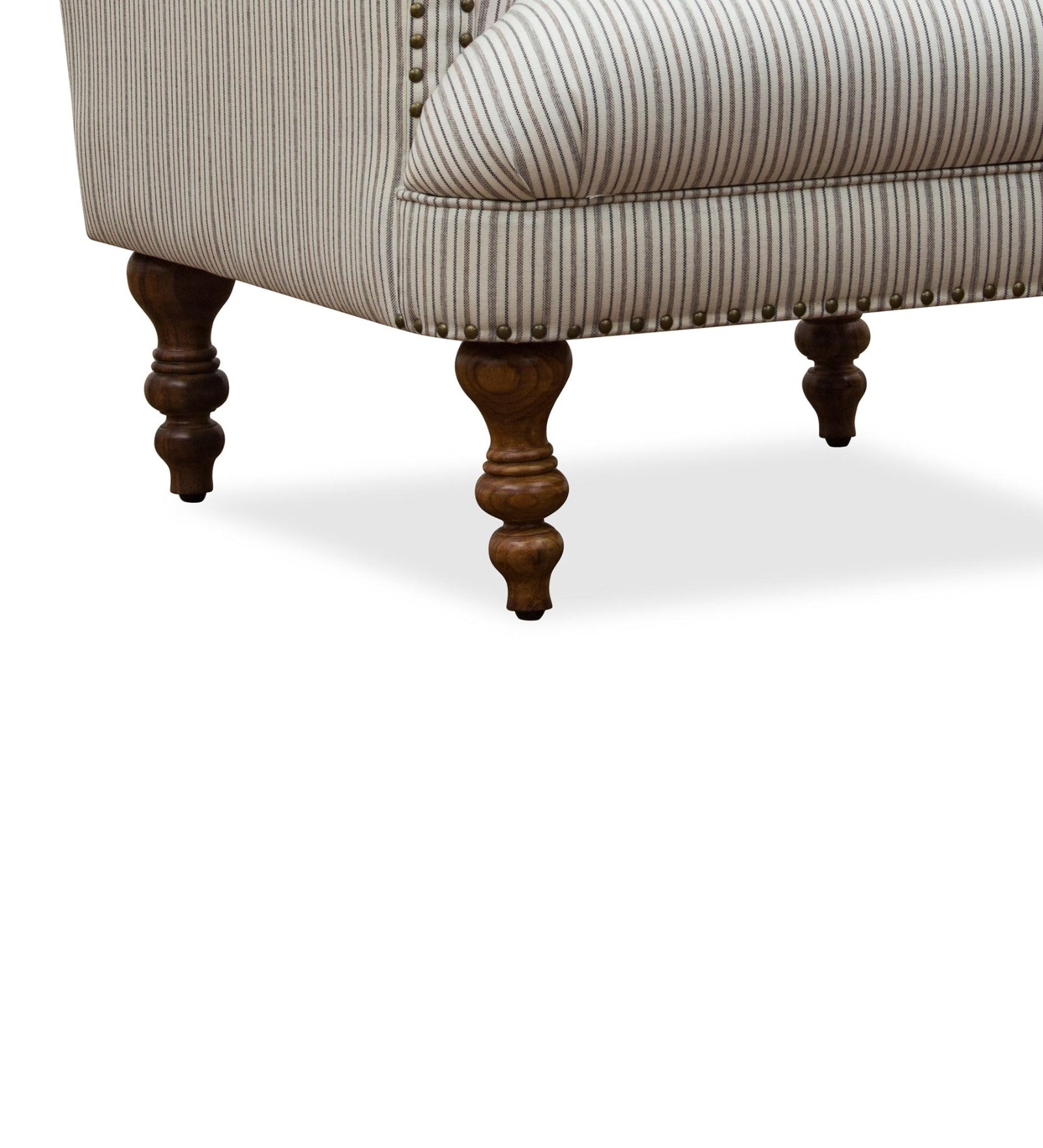 Jensen Printed Fabric Arm Chair in White Colour - Febonic Living