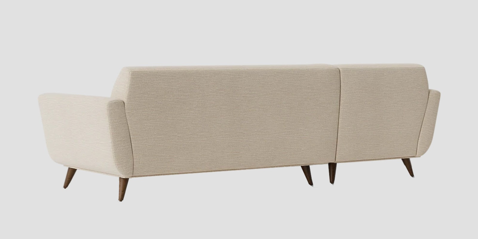 Jasmin Fabric RHS Sectional Sofa (3+ Lounger) In Ivory Cream Colour - Febonic Living