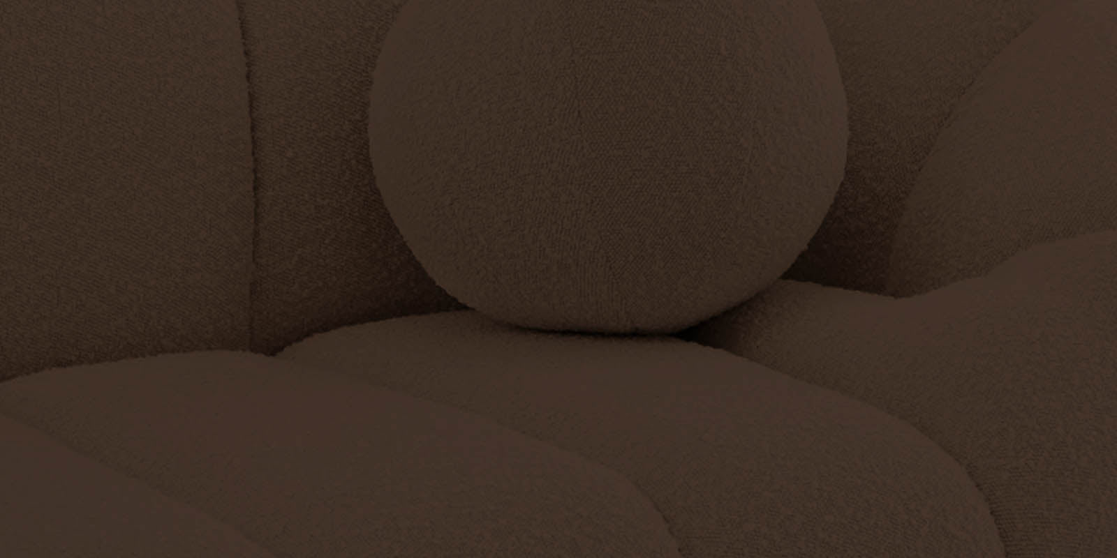 Boucle Fabric 3 Seater Sofa In Bringo Brown Colour - Febonic Living