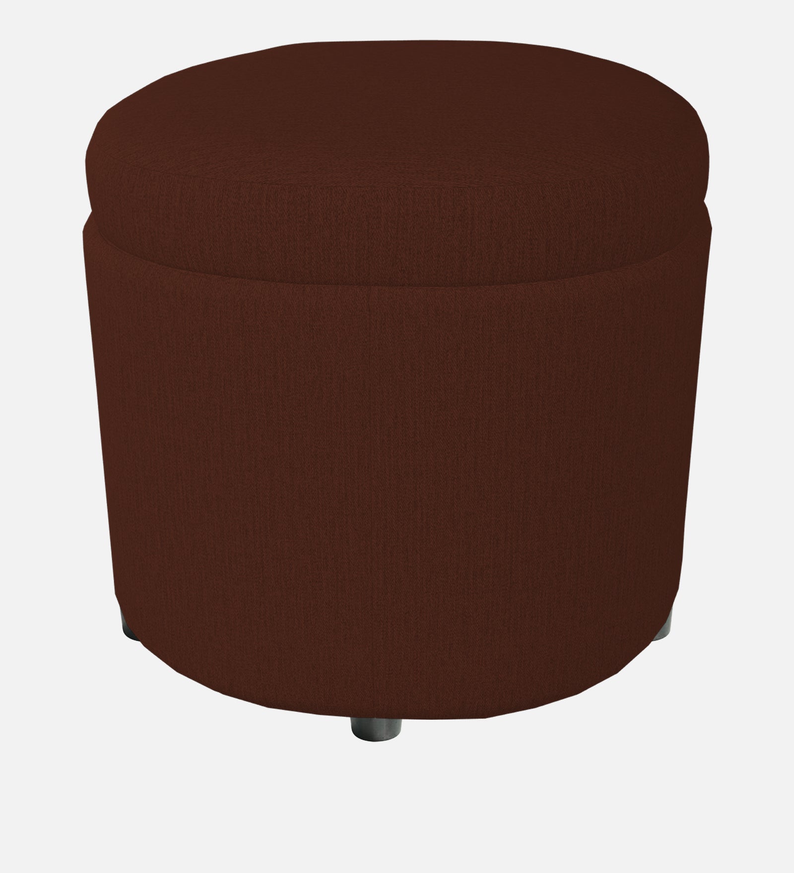 Ruggy Fabric Storage Ottoman in Coffee Brown Colour - Febonic Living