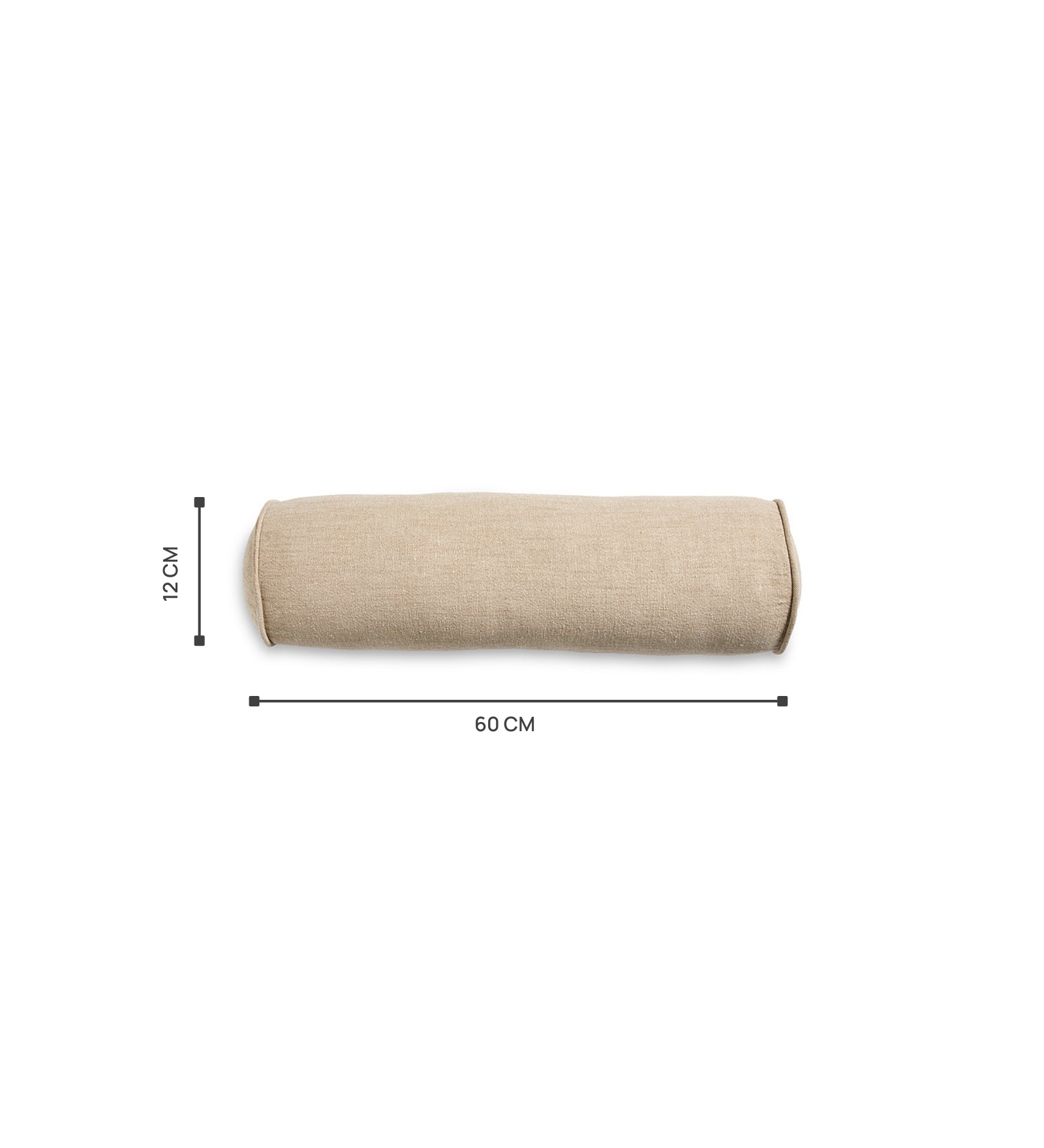 Tarra Boucle (18x60cm) Bolster Pillow In White Colour (Set of 2) - Febonic Living