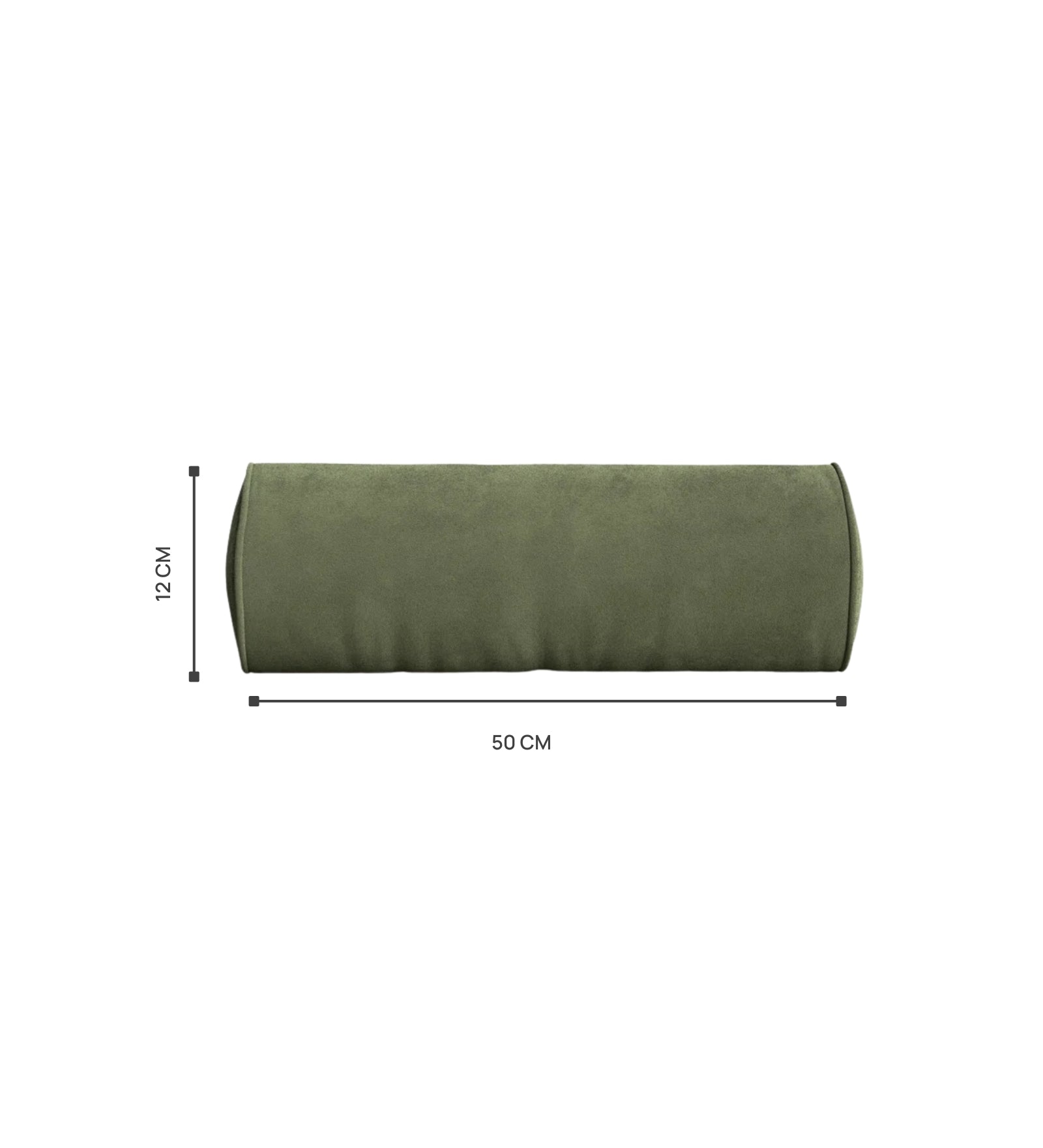 Rora Boucle (25x10 In) Bolster Pillow In Olive Green Colour (Set of 2) - Febonic Living