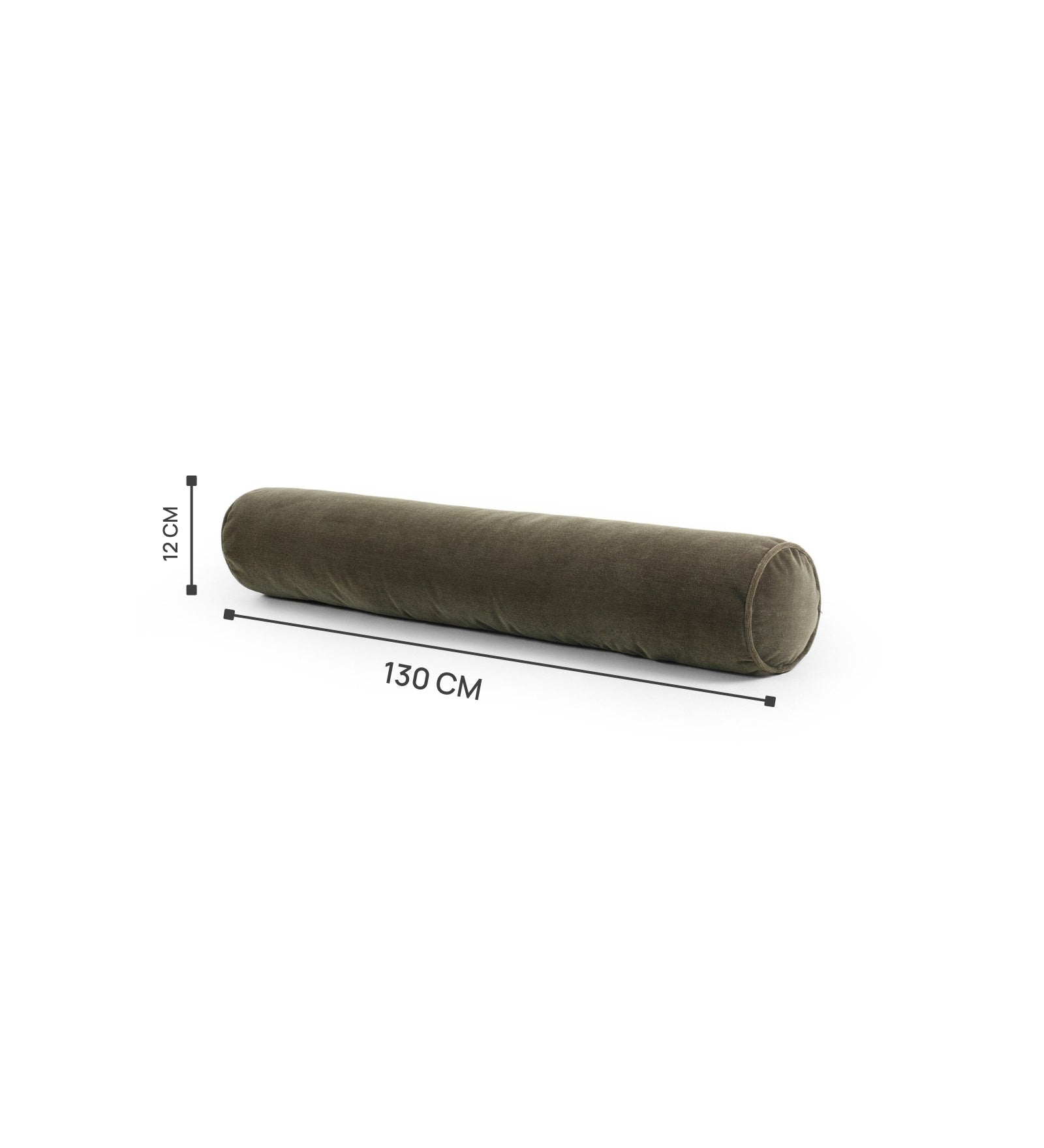 Bridger Fiber Bolster Pillow In Hunter Green Colour - Febonic Living
