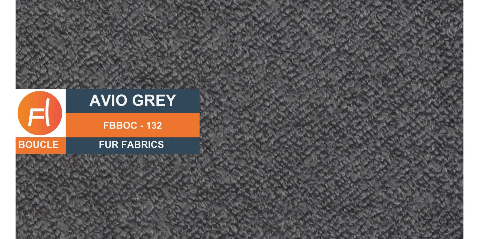 Nesco Boucle Fabric 3 Seater Sofa in Avio Grey Colour