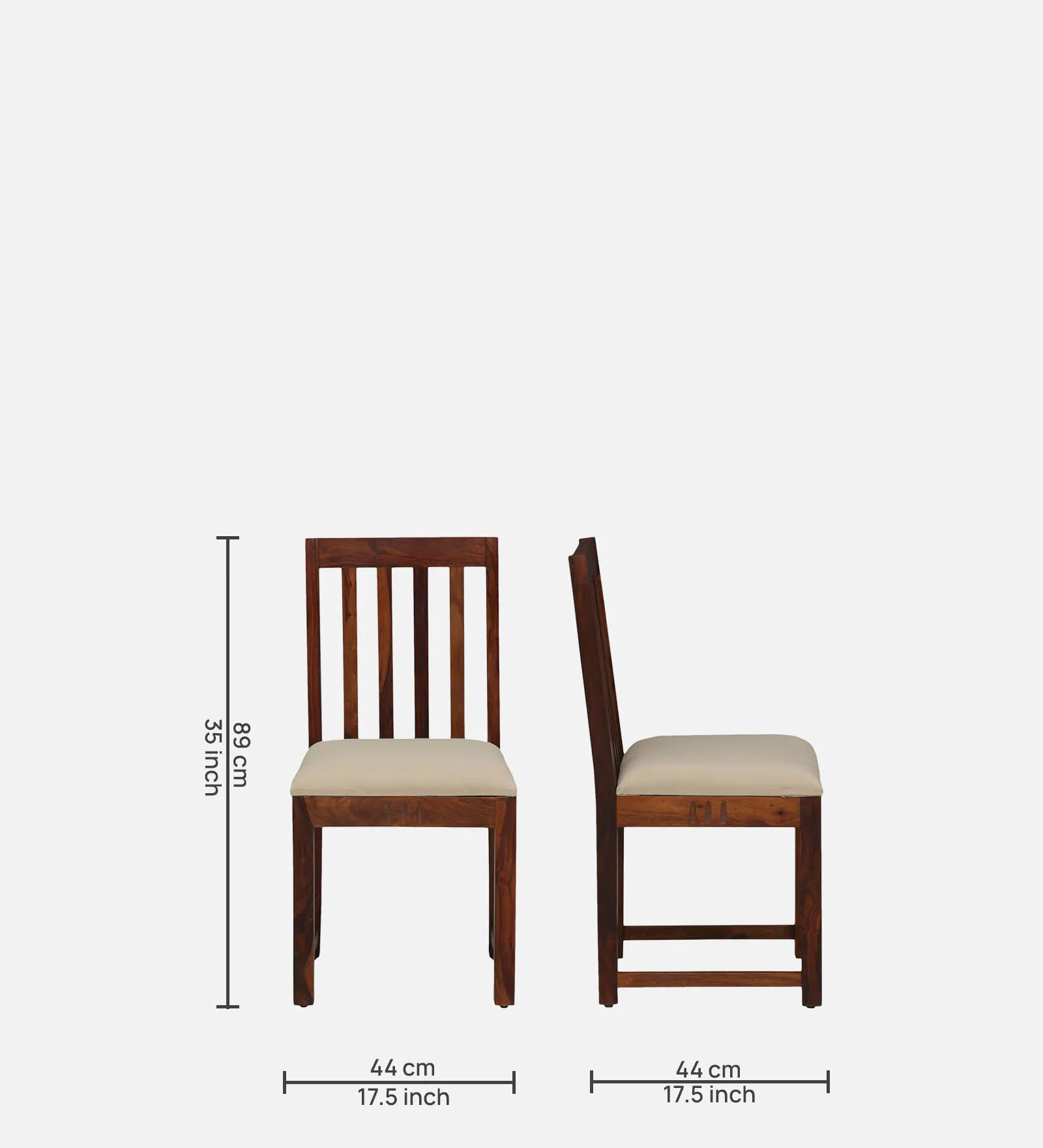 Nuck Sheesham Wood 4 Seater Dining Set In Honey Oak Finish - Febonic Living