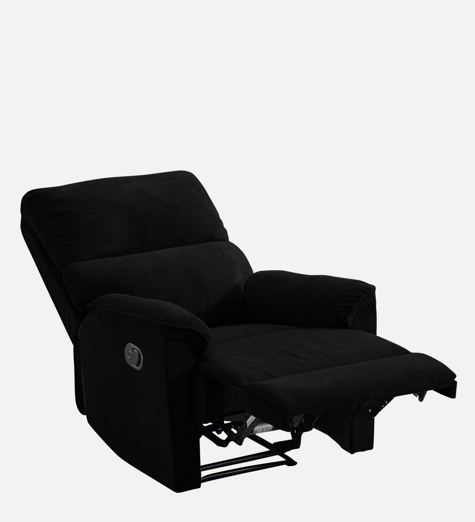 Abby Fabric 1 Seater Motorized Recliner In Zed Black Colour - Open View Image by Febonic Living