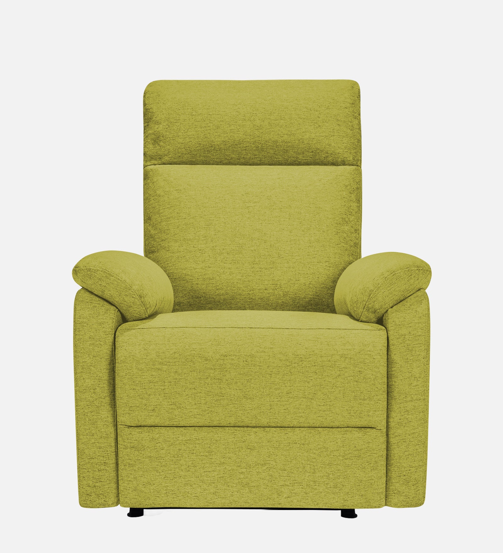 Abby Fabric 1 Seater Motorized Recliner In Parrot Green Colour - Front View by Febonic Living