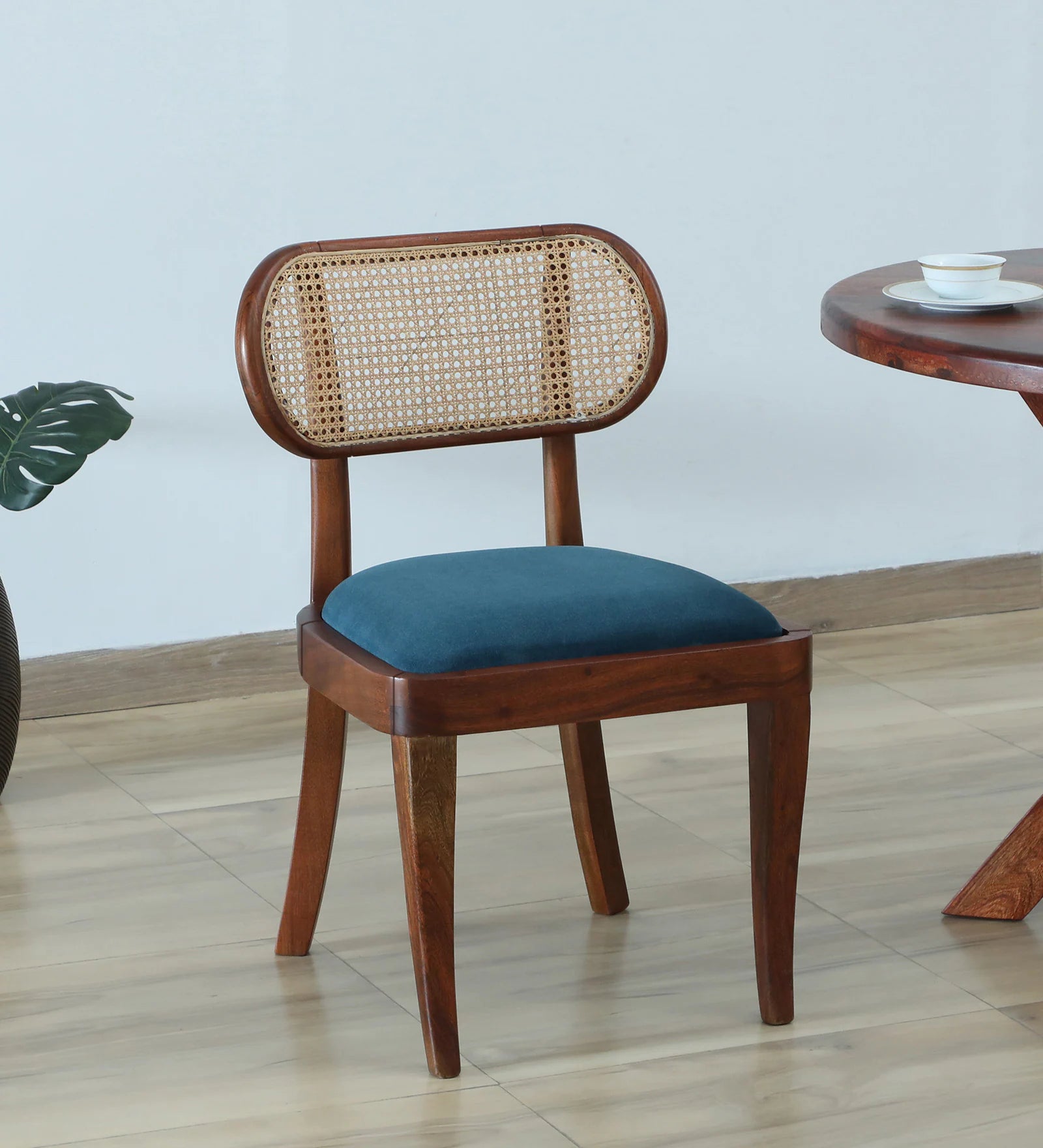 Accra Sheesham Wood Dining Chair In Provincial Teak Finish - Dining View by Febonic Living