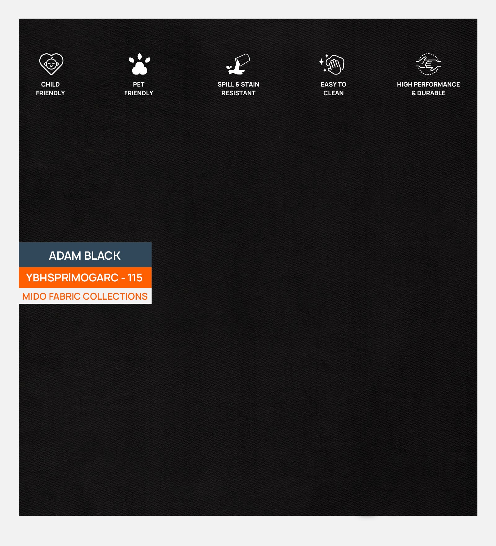 Suri Velvet Wing Chair In Adam Black Colour - Febonic Living