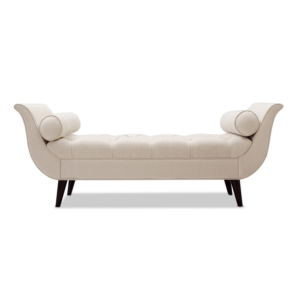 Alma Fabric 3 Seater Recamier in Beige Colour