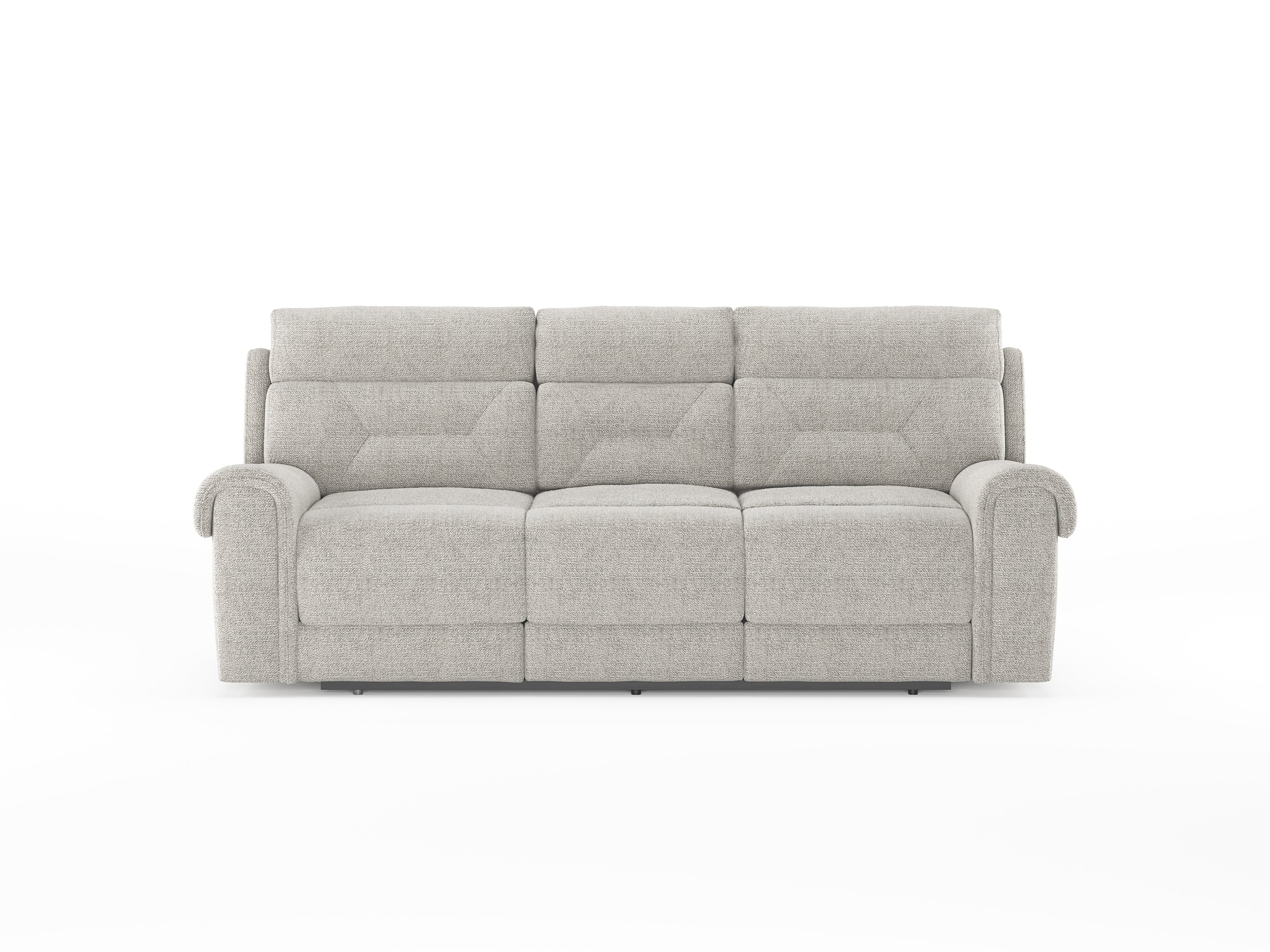 Alpeno Fabric 3 Seater Motorized Recliner In Bone Beige Colour