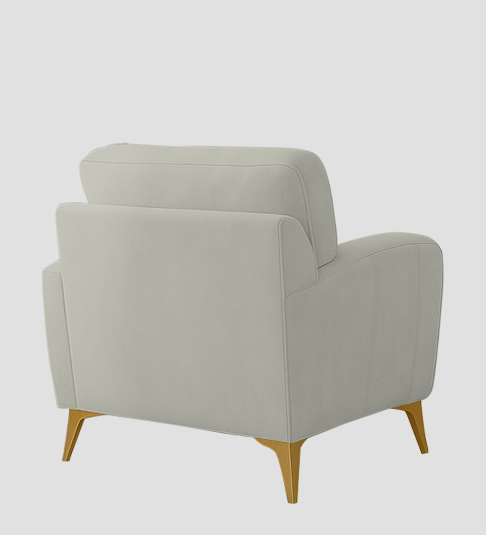 Alpine Fabric 1 Seater Sofa In Pearl White Colour