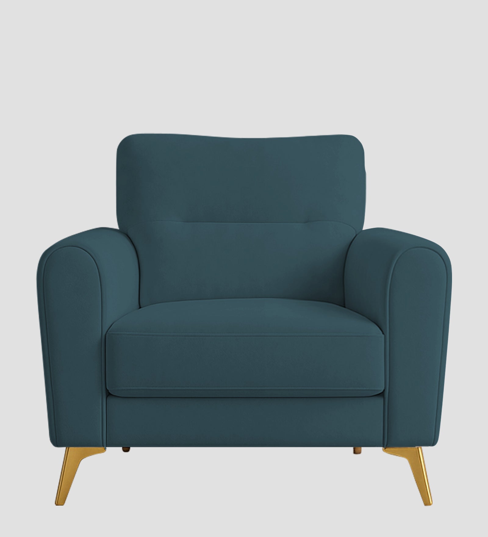 Alpine Fabric 1 Seater Sofa In Sea Blue Colour