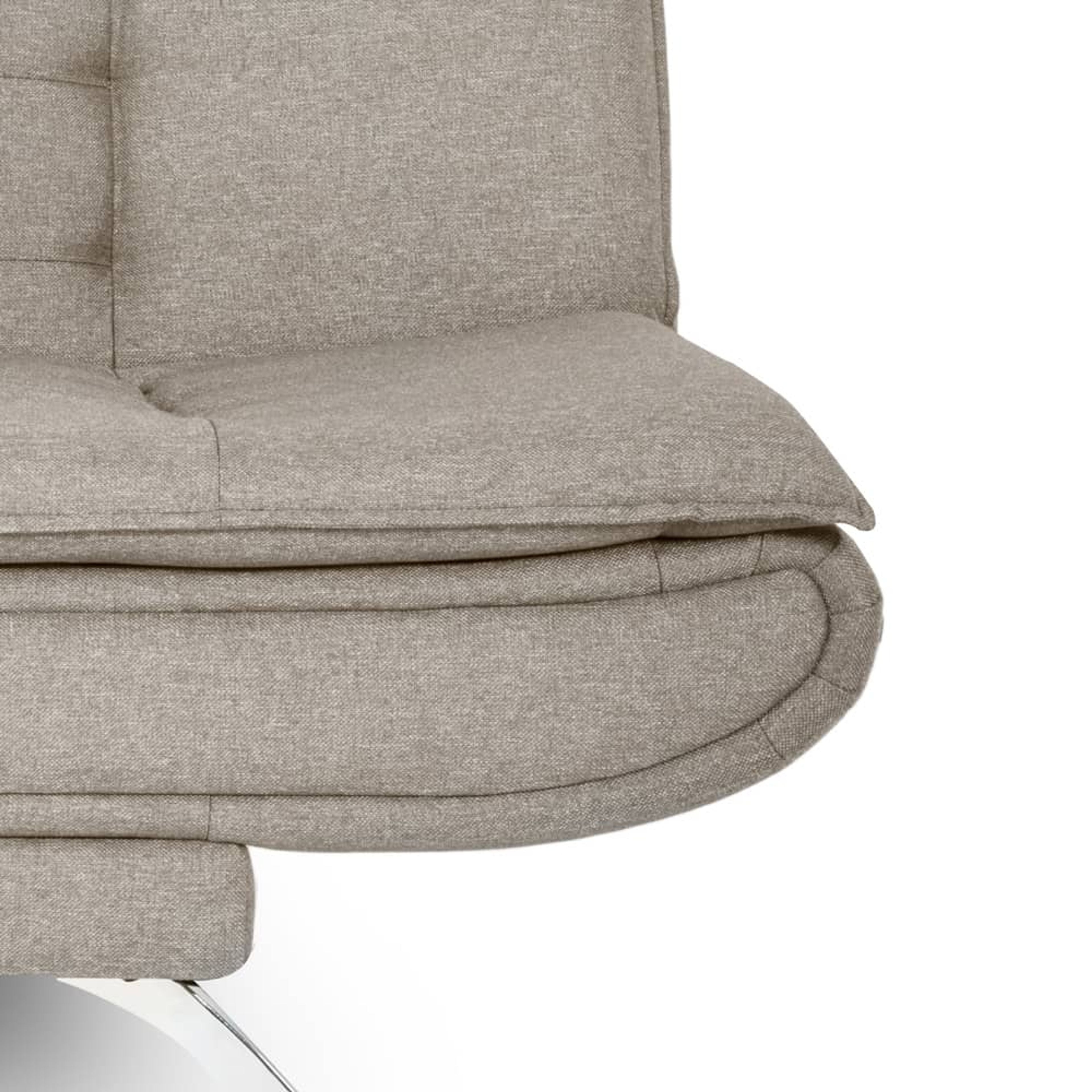 Amoeba Convertible Cum Bed Fabric Sofa - Ash Grey sofa focus - Febonic Living
