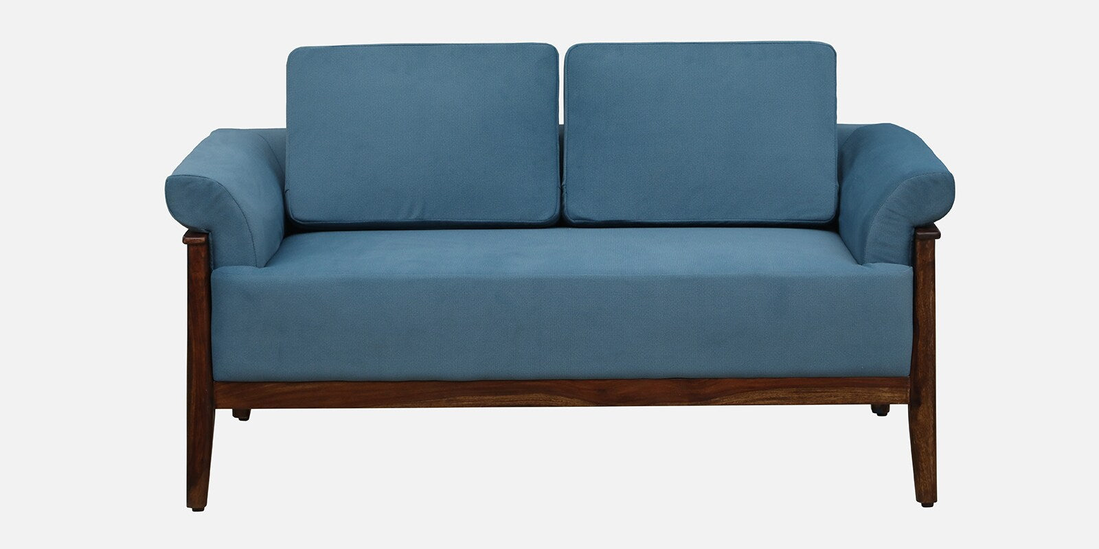 Chalki Sheesham Wood 2 Seater Sofa In Blue Colour - Febonic Living