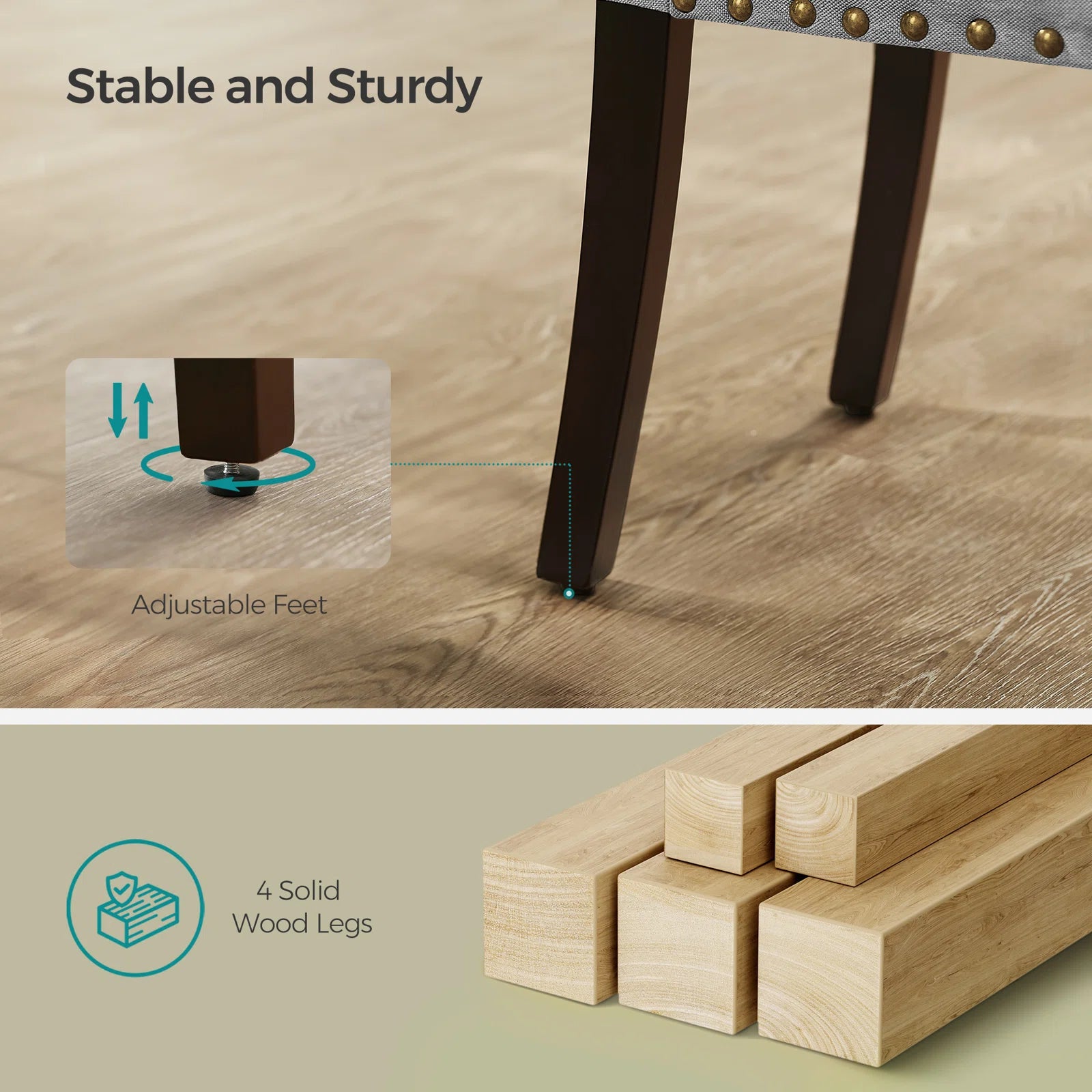 Maddy Fabric Dining Chair In Lit Grey Colour (set of 2 ) - Febonic Living