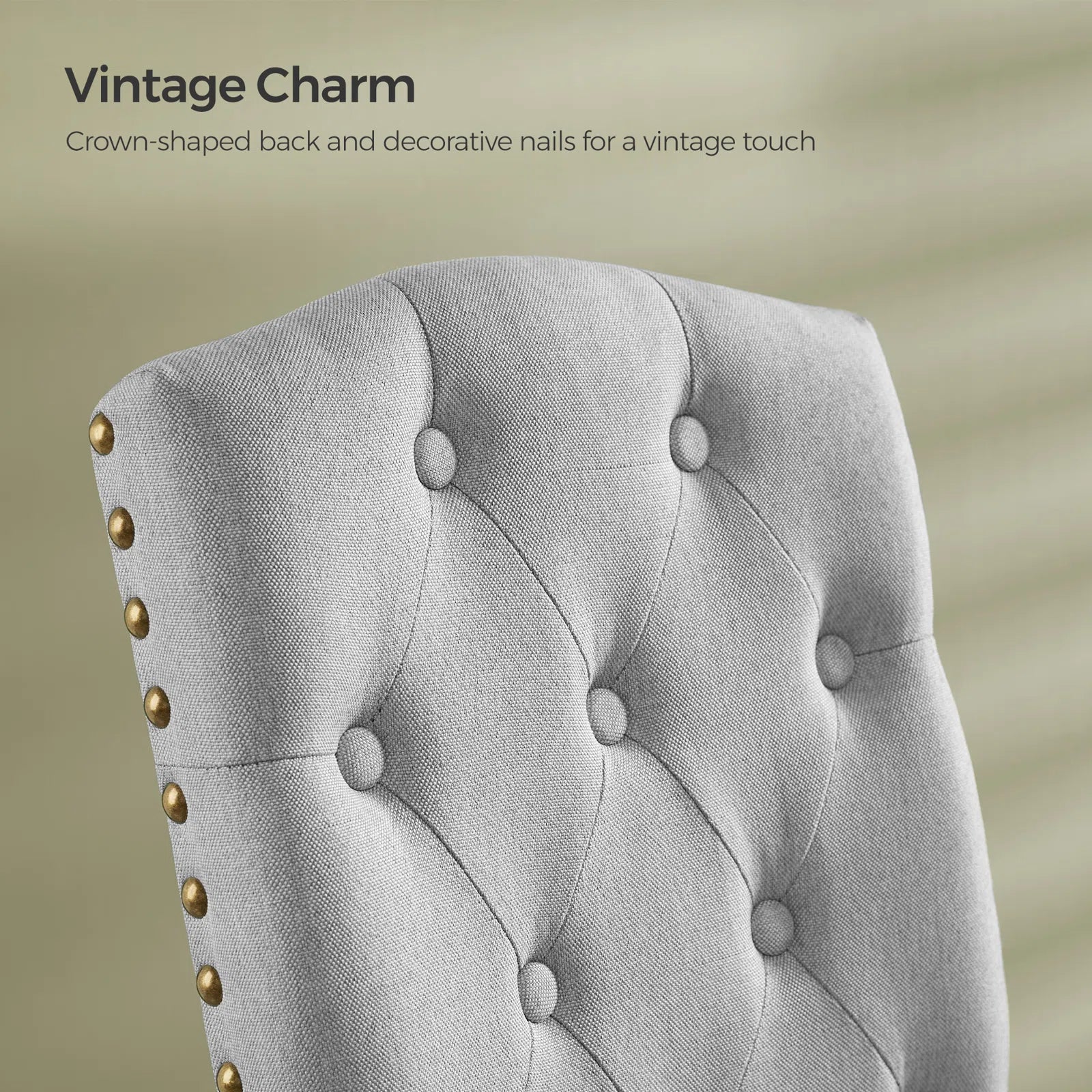 Maddy Fabric Dining Chair In Lit Grey Colour (set of 2 ) - Febonic Living