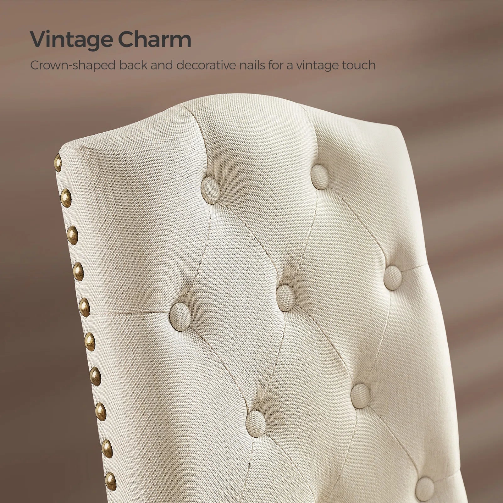 Maddy Fabric Dining Chair In Woom Beige Colour (set of 2 ) - Febonic Living