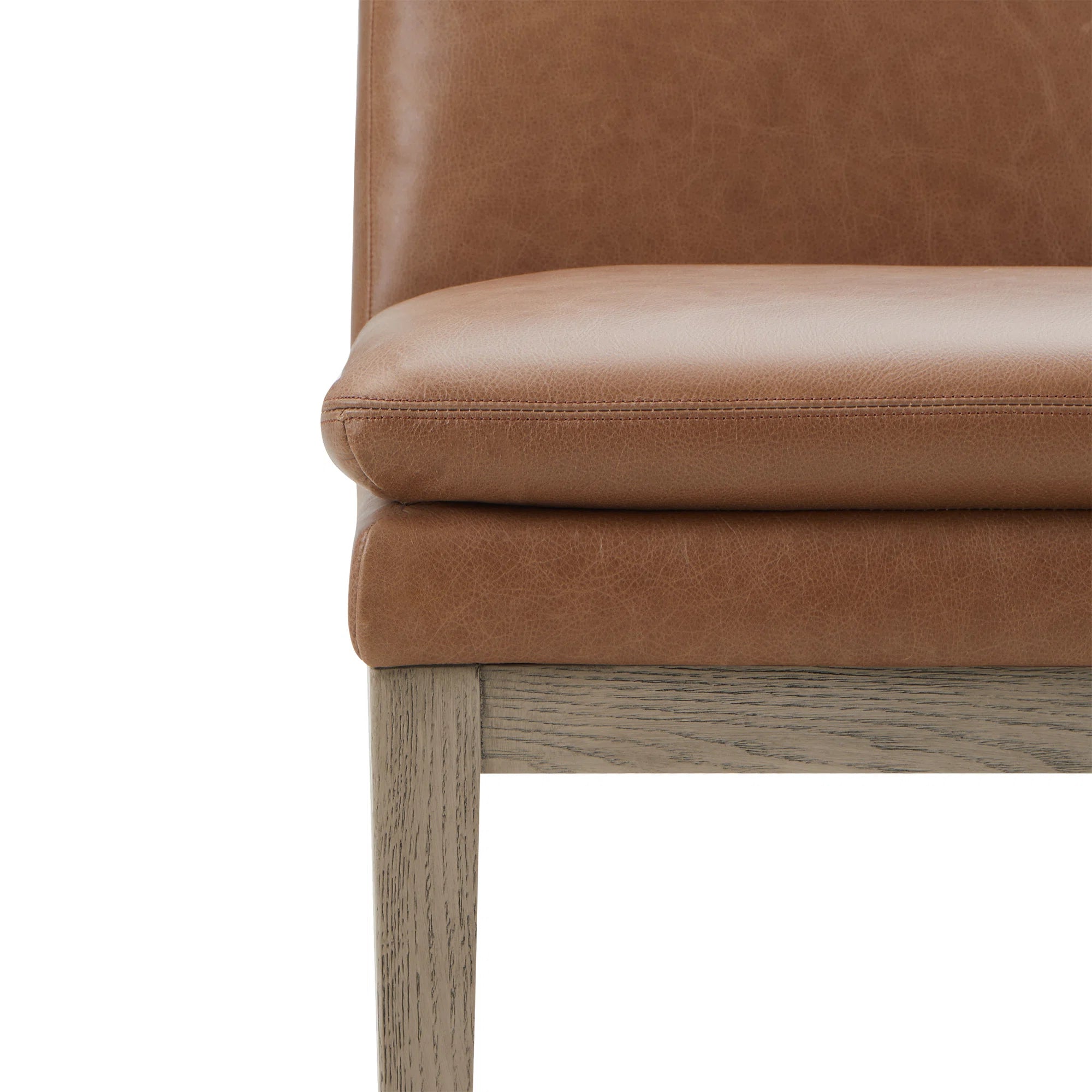 Asra Leatherette Dining Chair In Cinnamon Brown Colour