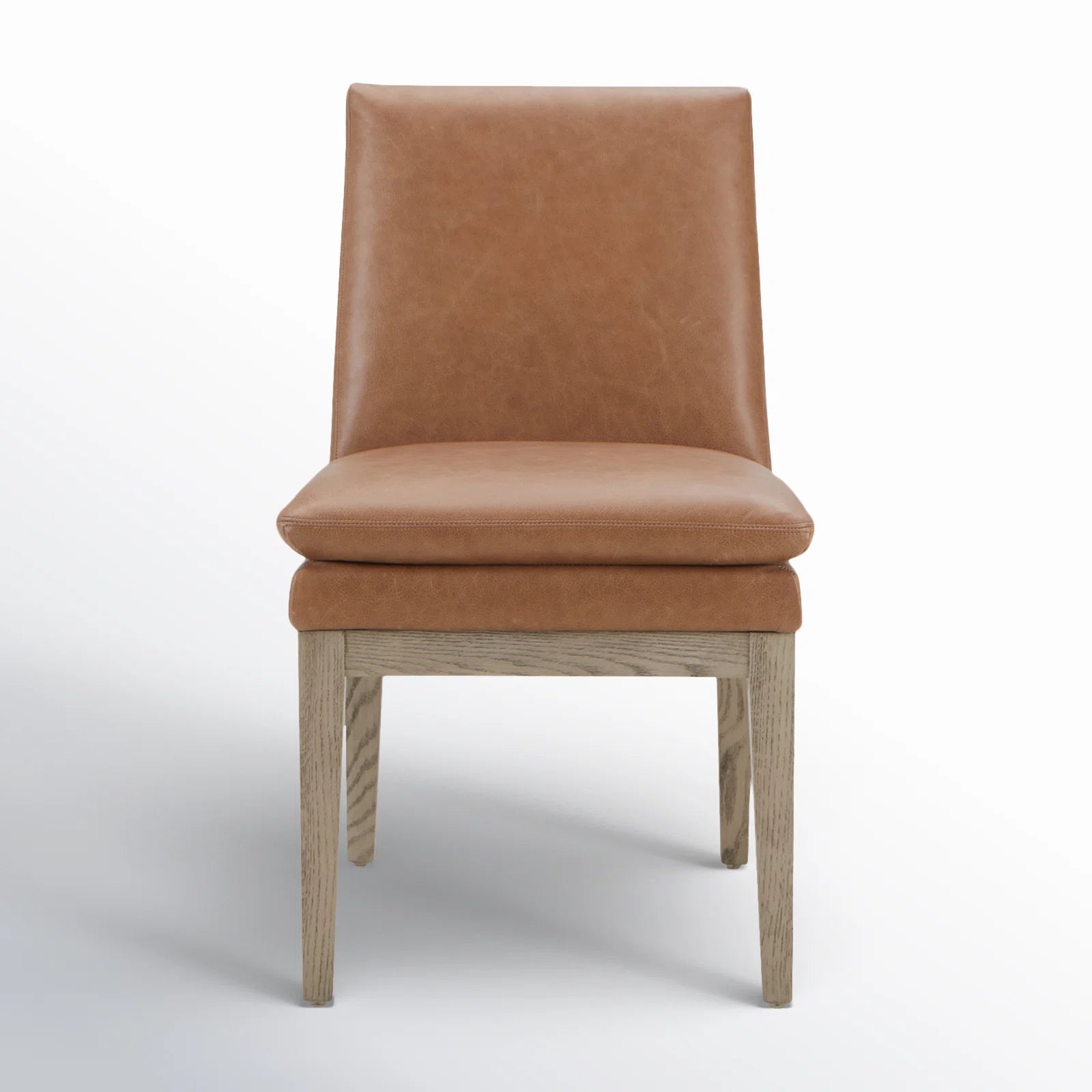 Asra Leatherette Dining Chair In Cinnamon Brown Colour