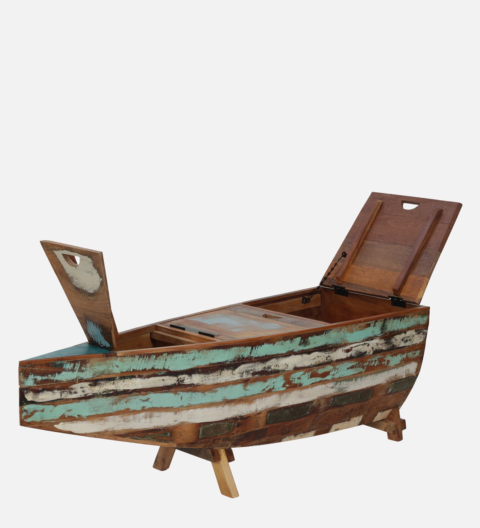 Ezla Reclaimed Wood Bar Cabinet In Distress Finish - Febonic Living