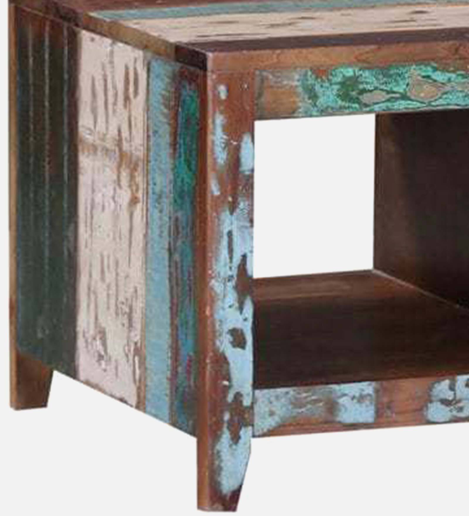 Ezla Reclaimed Wood Coffee Table In Distress Finish - Febonic Living