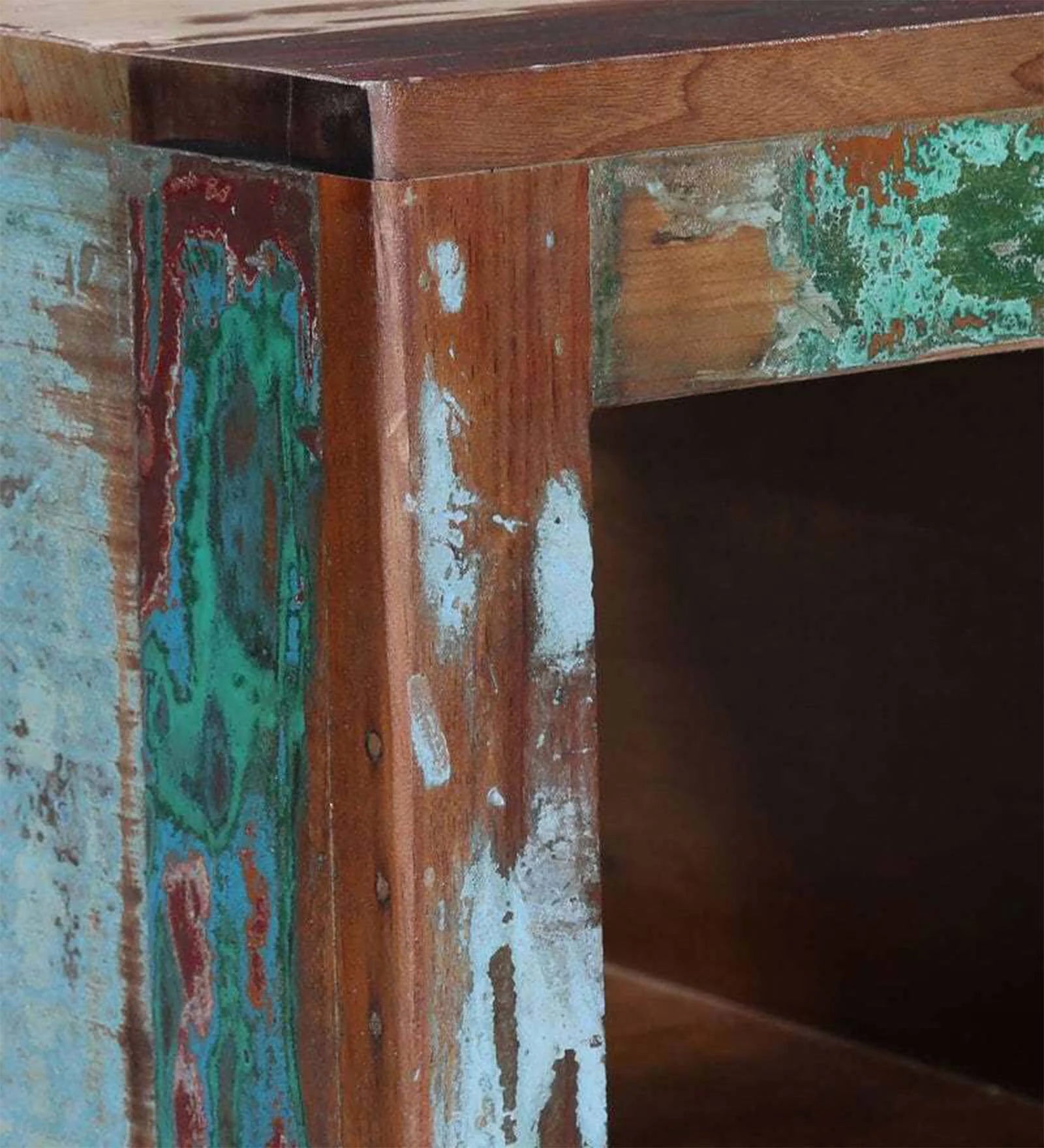 Ezla Reclaimed Wood Coffee Table In Distress Finish - Febonic Living