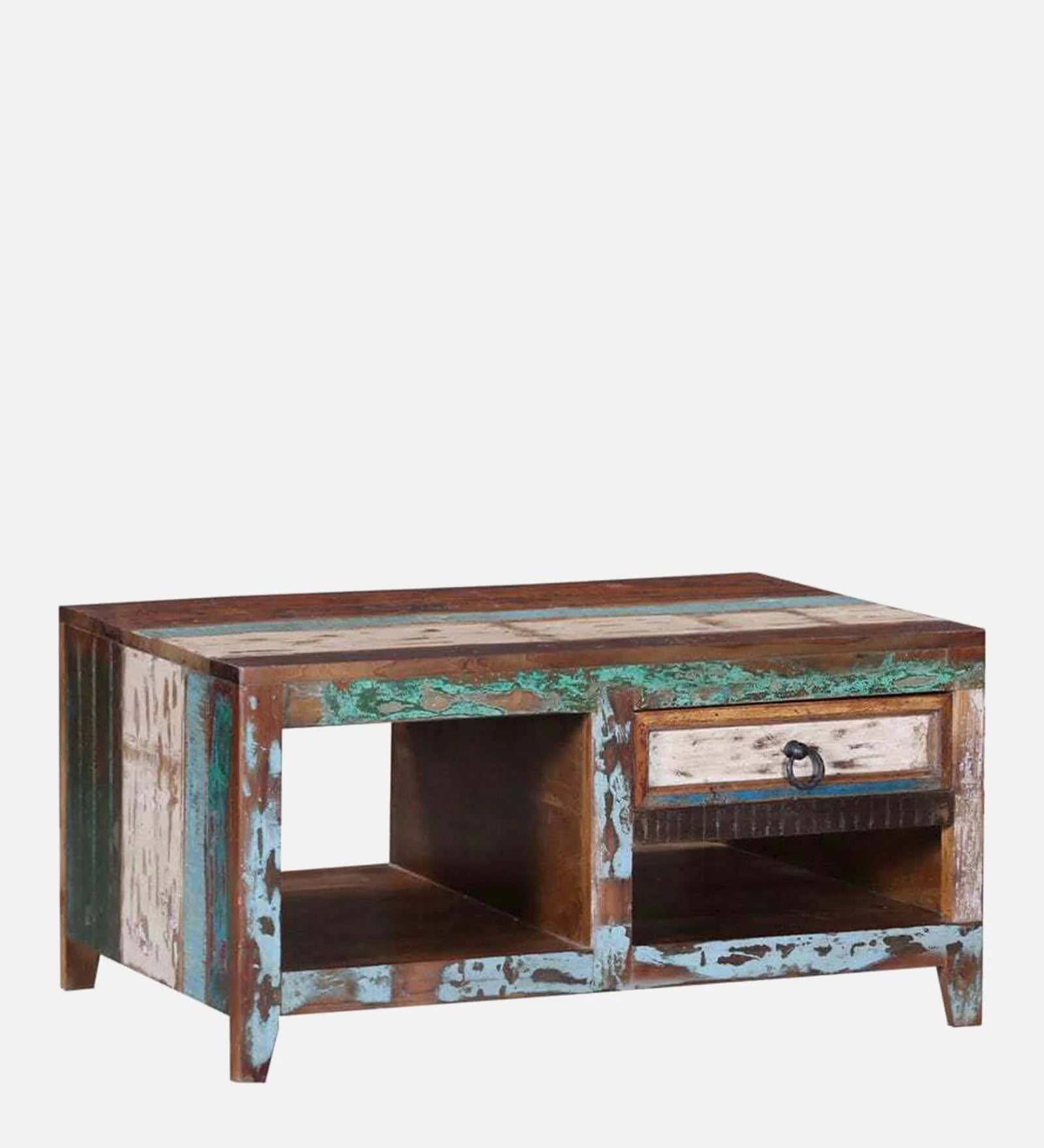 Ezla Reclaimed Wood Coffee Table In Distress Finish - Febonic Living