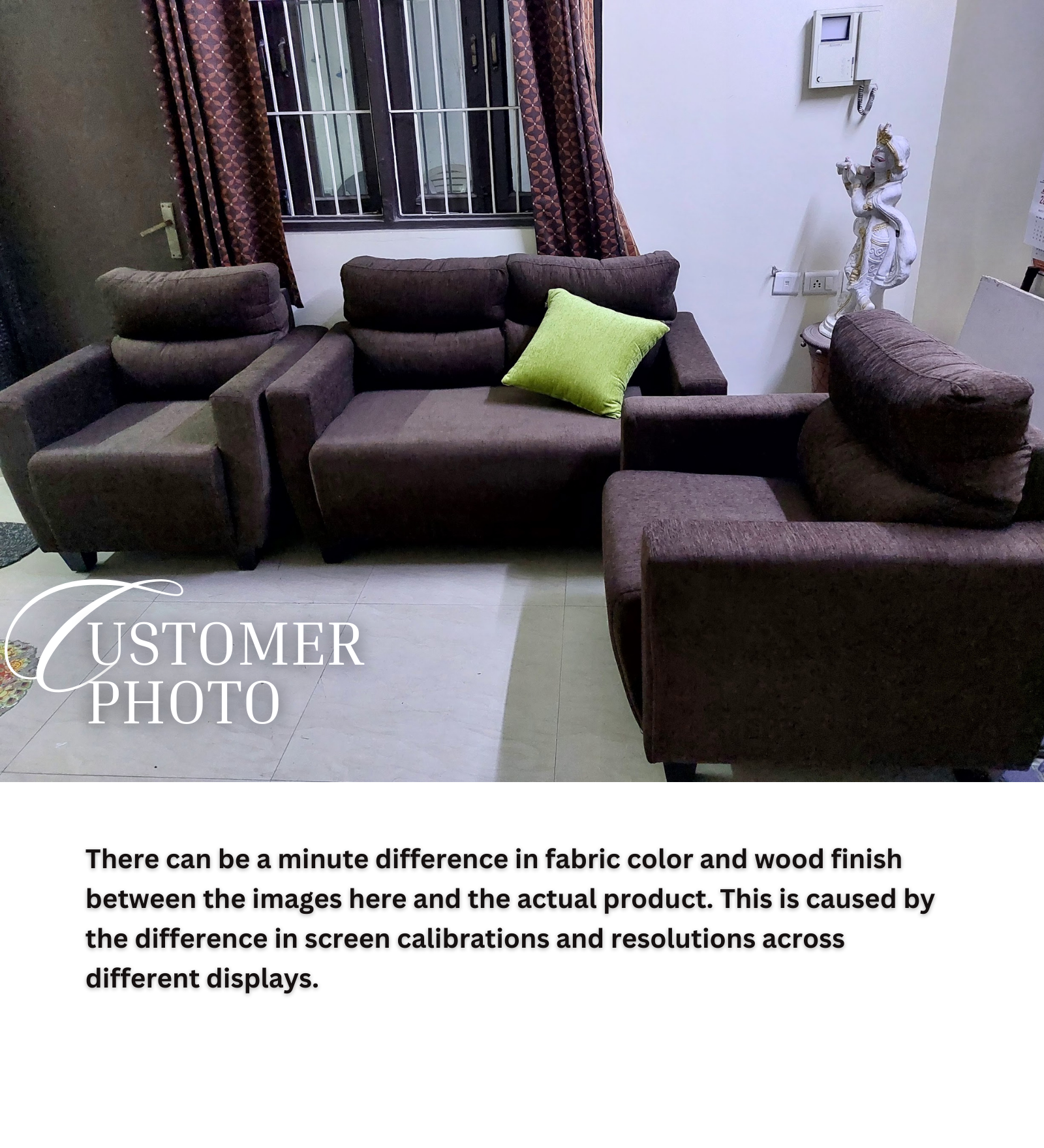 Bakadi Fabric 2 Seater Sofa In Cara brown Colour - Febonic Living