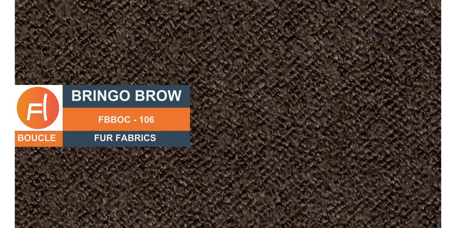 Nesco Boucle Fabric 3 Seater Sofa In Bringo Brow Colour