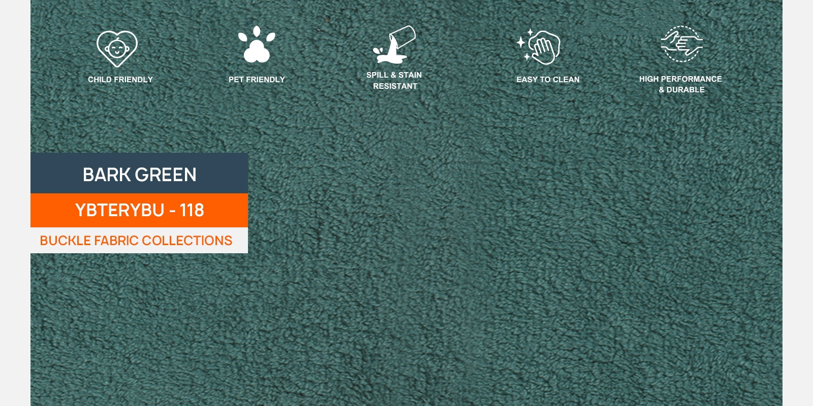 Corny Boucle Fabric 3 Seater Sofa In Bark Green Colour - Febonic Living