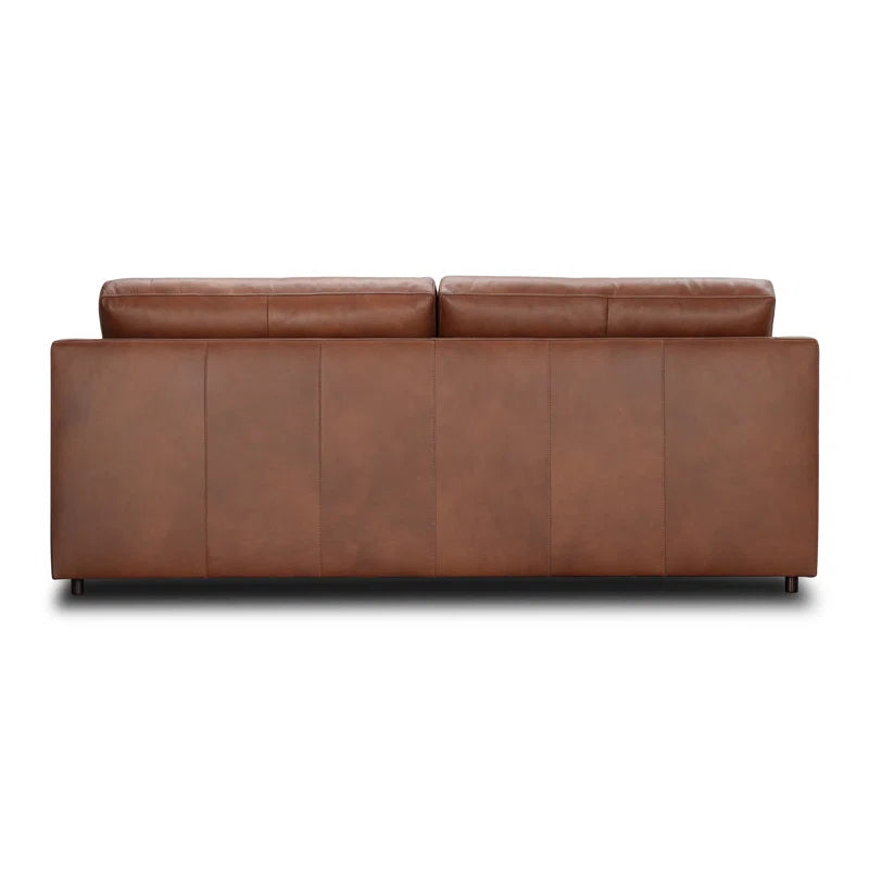 Belgrade Leatherette 3 Seater Sofa In Clay Brown Colour - Febonic Living