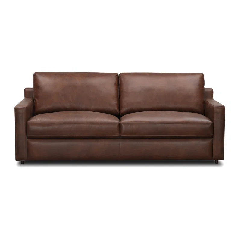 Belgrade Leatherette 3 Seater Sofa In Clay Brown Colour - Febonic Living