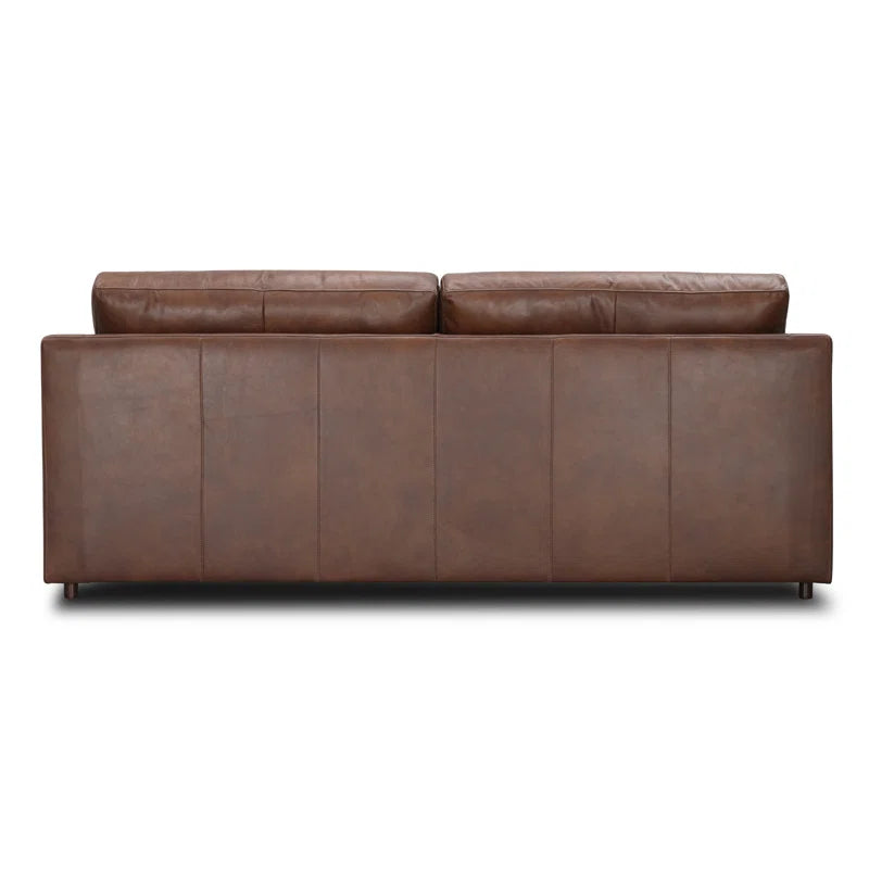 Belgrade Leatherette 3 Seater Sofa In Clay Brown Colour - Febonic Living