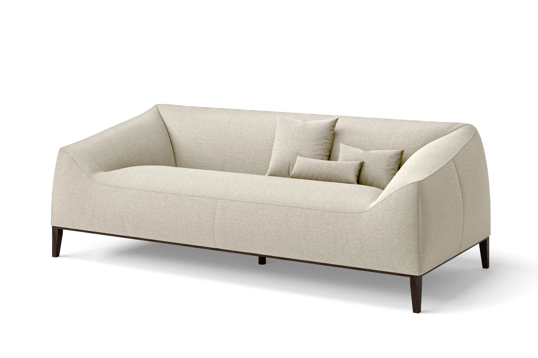 Gamo Fabric 3 Seater Sofa In Ivory Cream Colour - Febonic Living