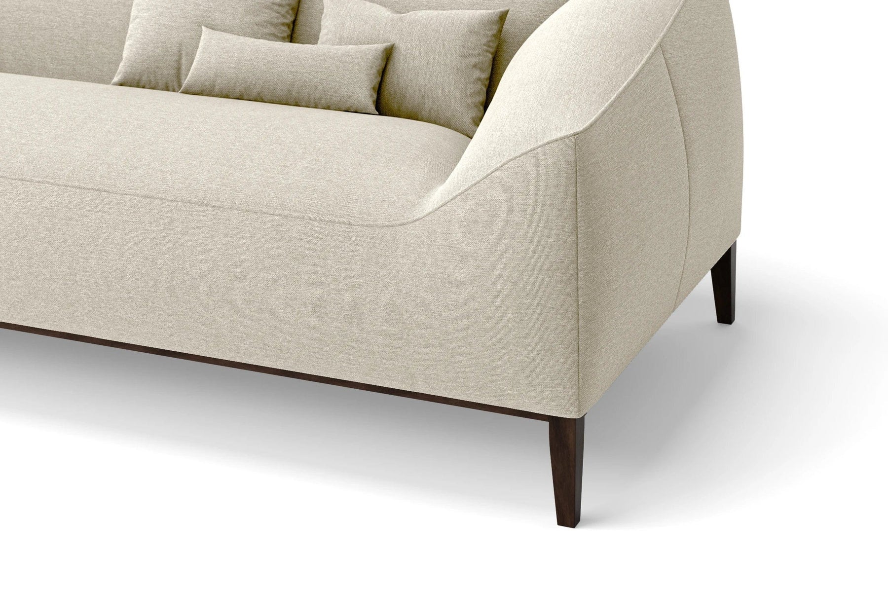 Gamo Fabric 3 Seater Sofa In Ivory Cream Colour - Febonic Living