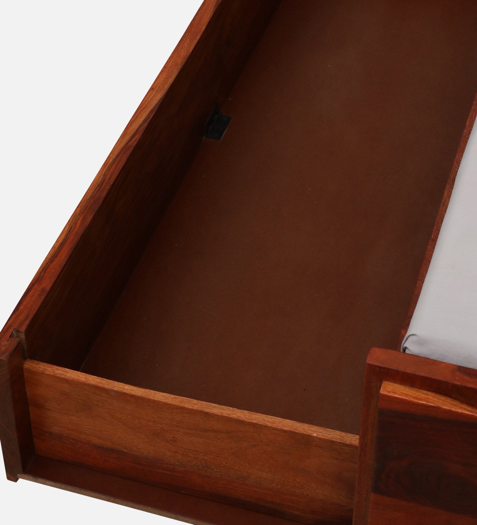 Thor Sheesham Wood Queen Size Bed In Honey Oak Finish With Drawer Storage - Febonic Living