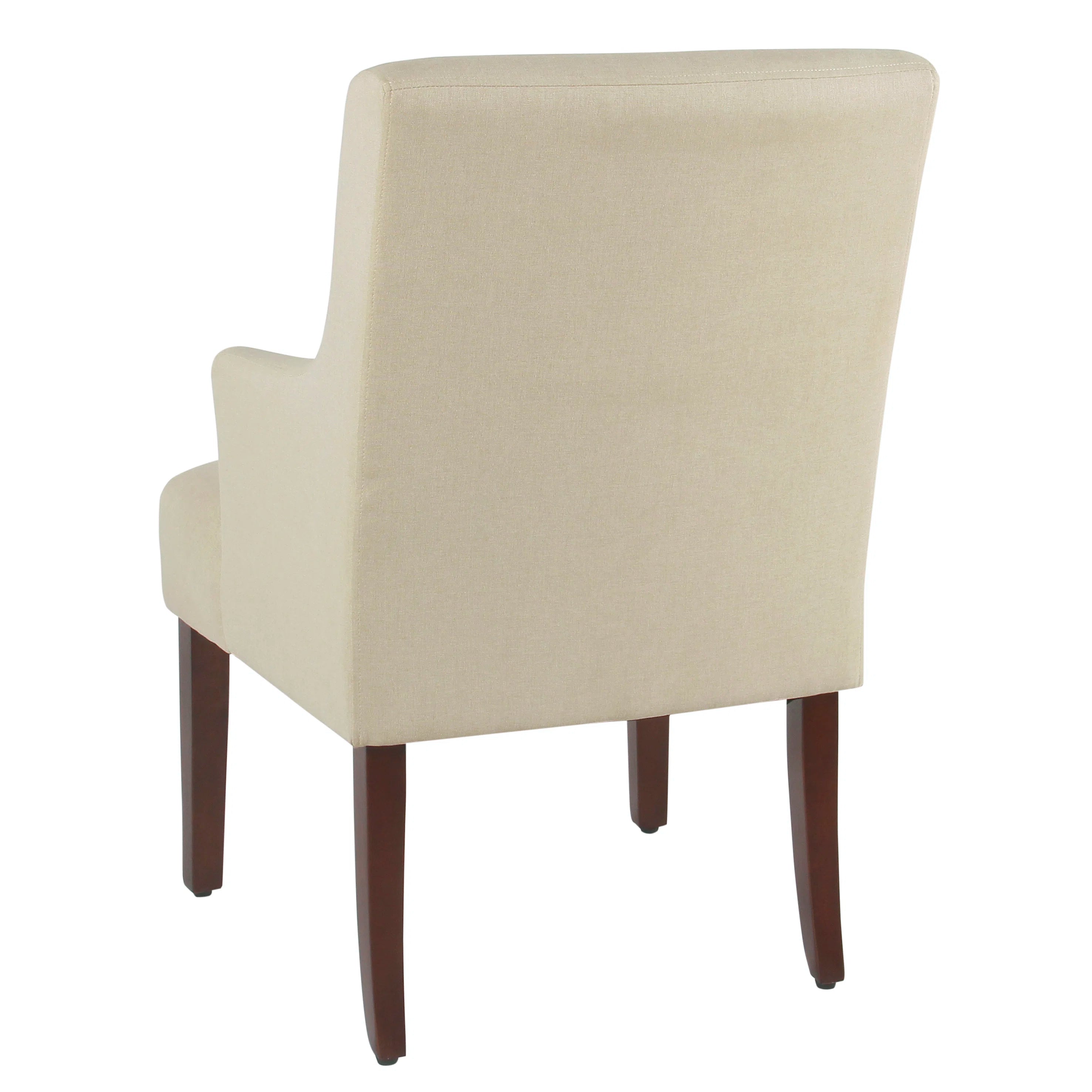 Bhava Water Proof Velvet Dining Chair In Cashew Cream Colour