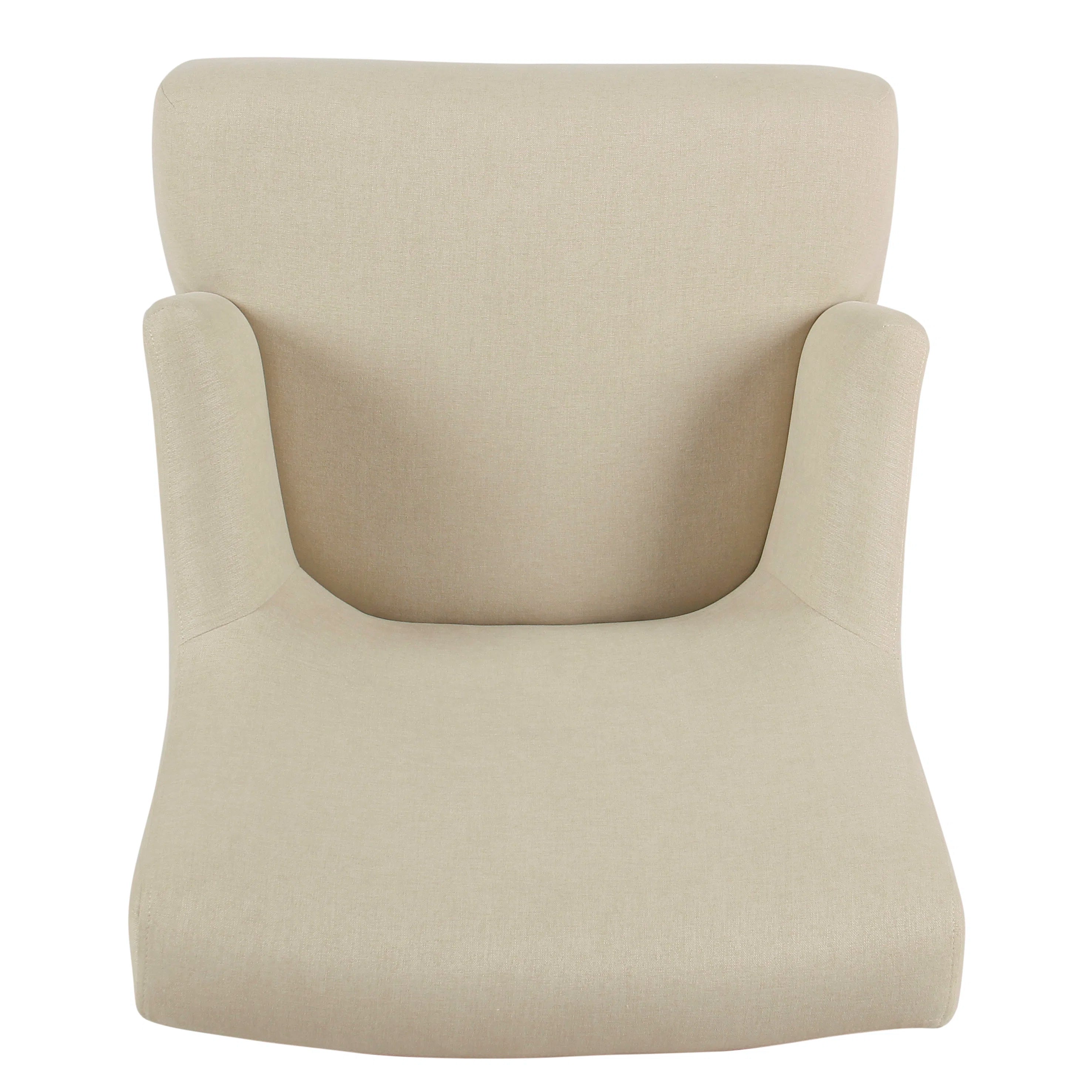 Bhava Water Proof Velvet Dining Chair In Cashew Cream Colour
