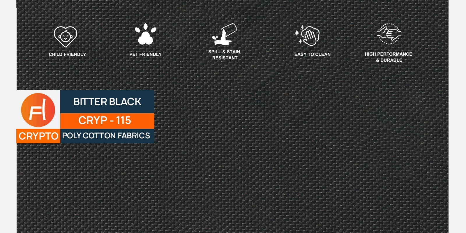 Ziggy Fabric LHS Sectional Sofa (3+Lounger) In Bitter Black Colour - Febonic Living