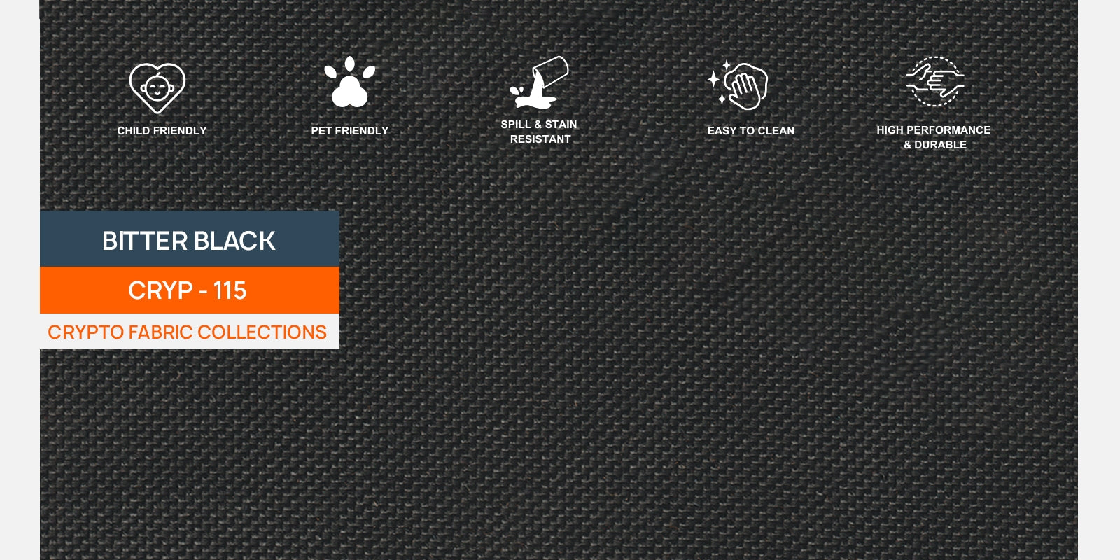 Marsela Fabric 2 Seater Sofa In Bitter Black Colour - Febonic Living