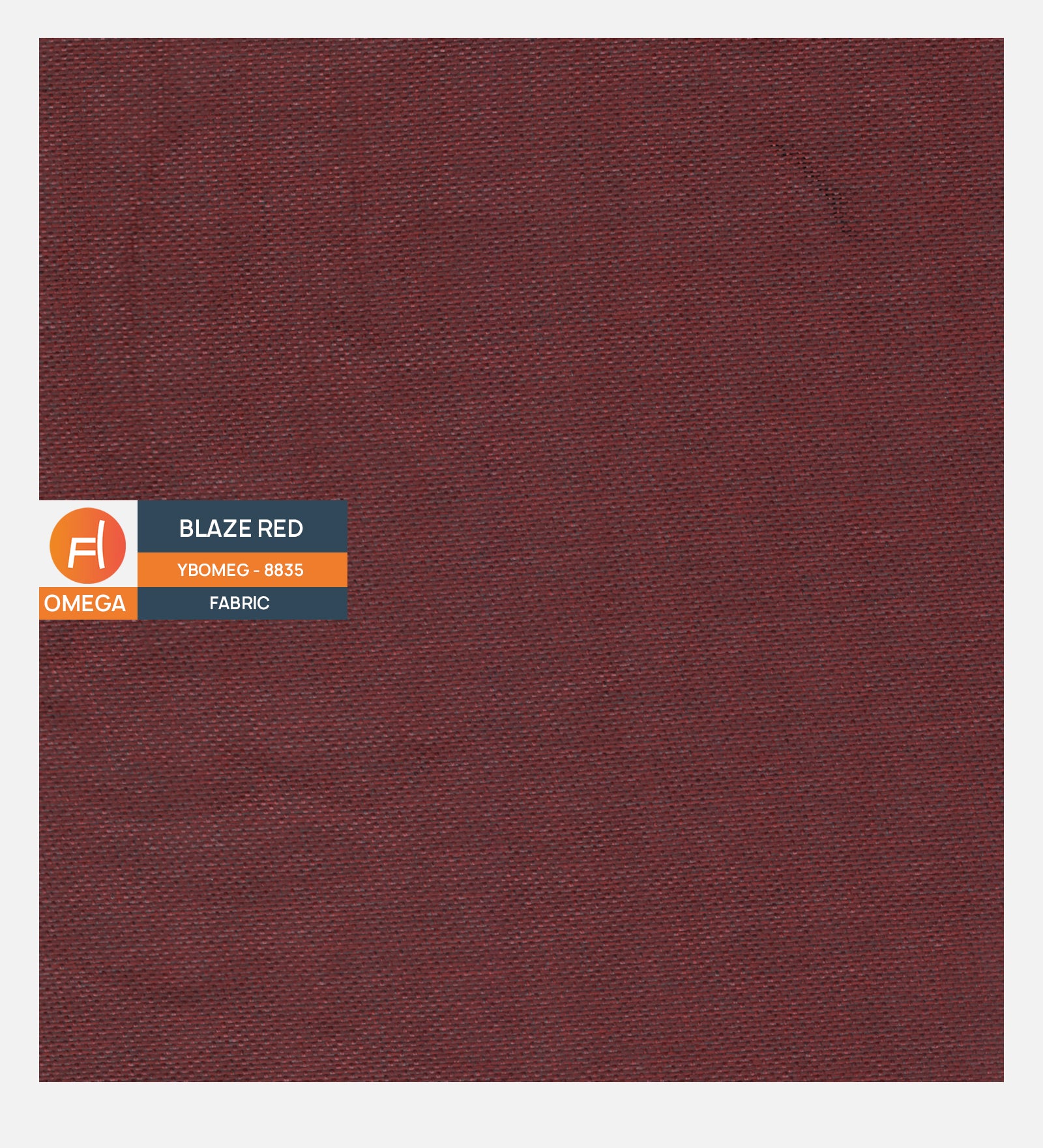 Jute Omega Fabric Blaze Red 8835 Code - Febonic Living
