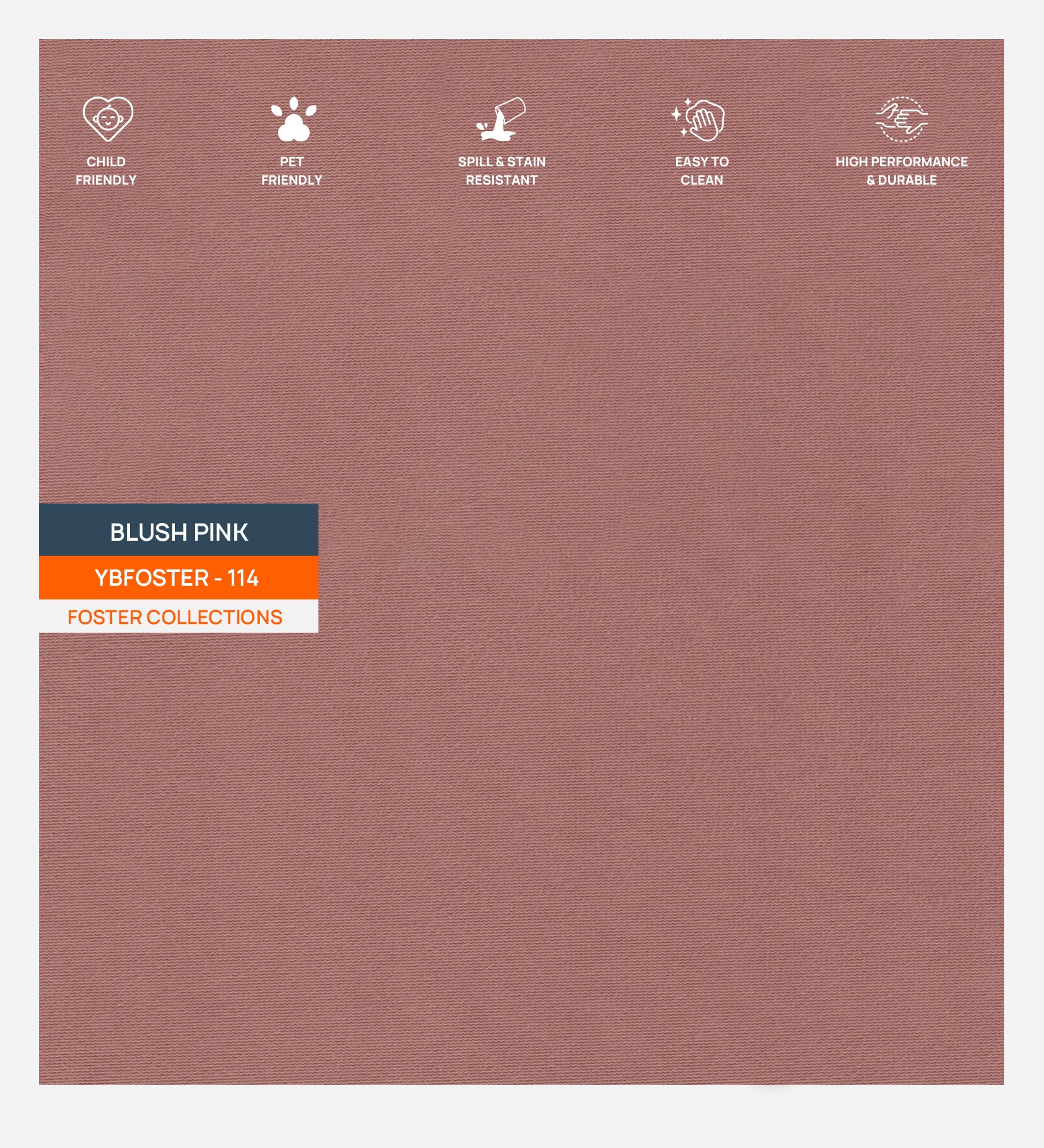 Velvet Foster Fabric Blush Pink 114 Code - Febonic Living