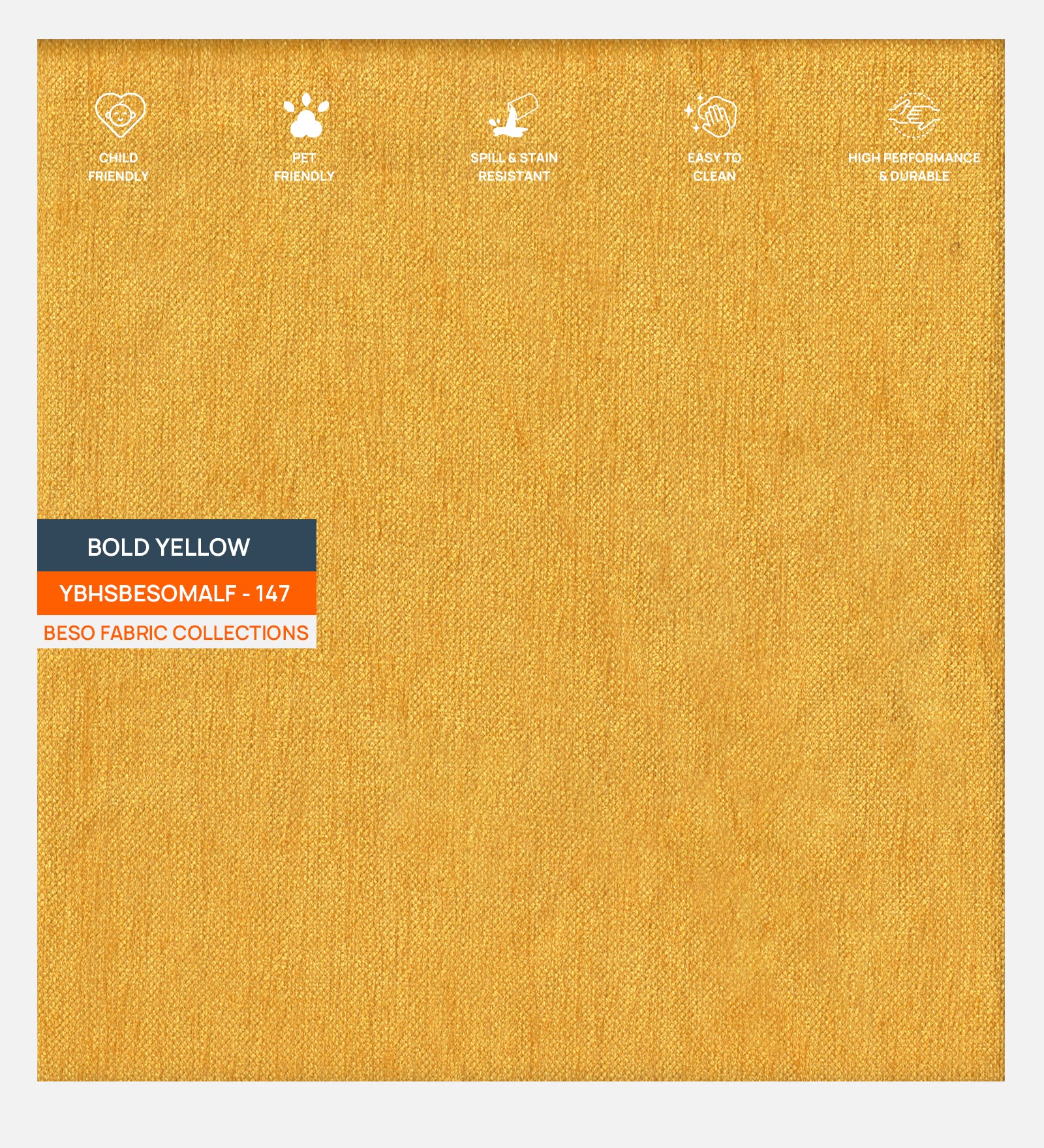 Noha Fabric 1 Seater Sofa In Bold Yellow Colour - Febonic Living