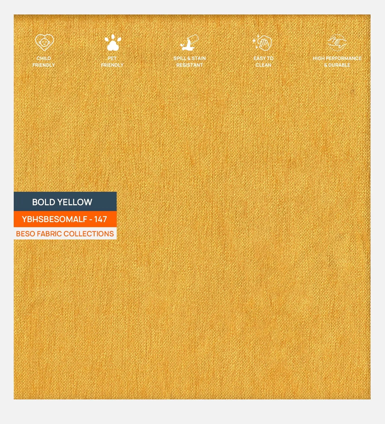 Lipu Fabric 1 Seater Sofa In Bold Yellow Colour Febonic Living